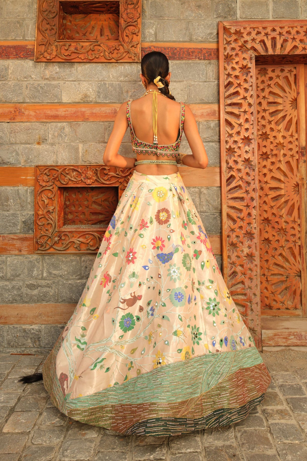 Paithani Golden Lehenga Set