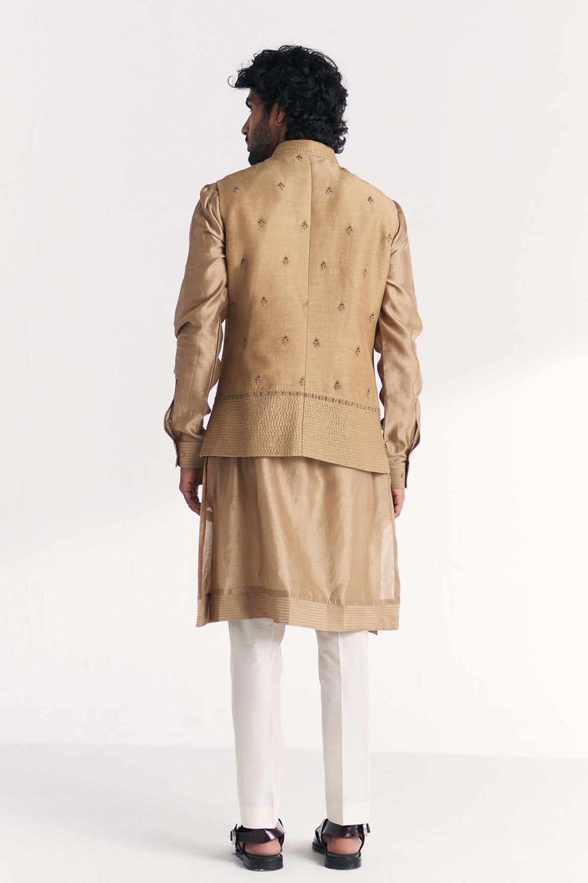 Yawar Green Nehru Jacket Set
