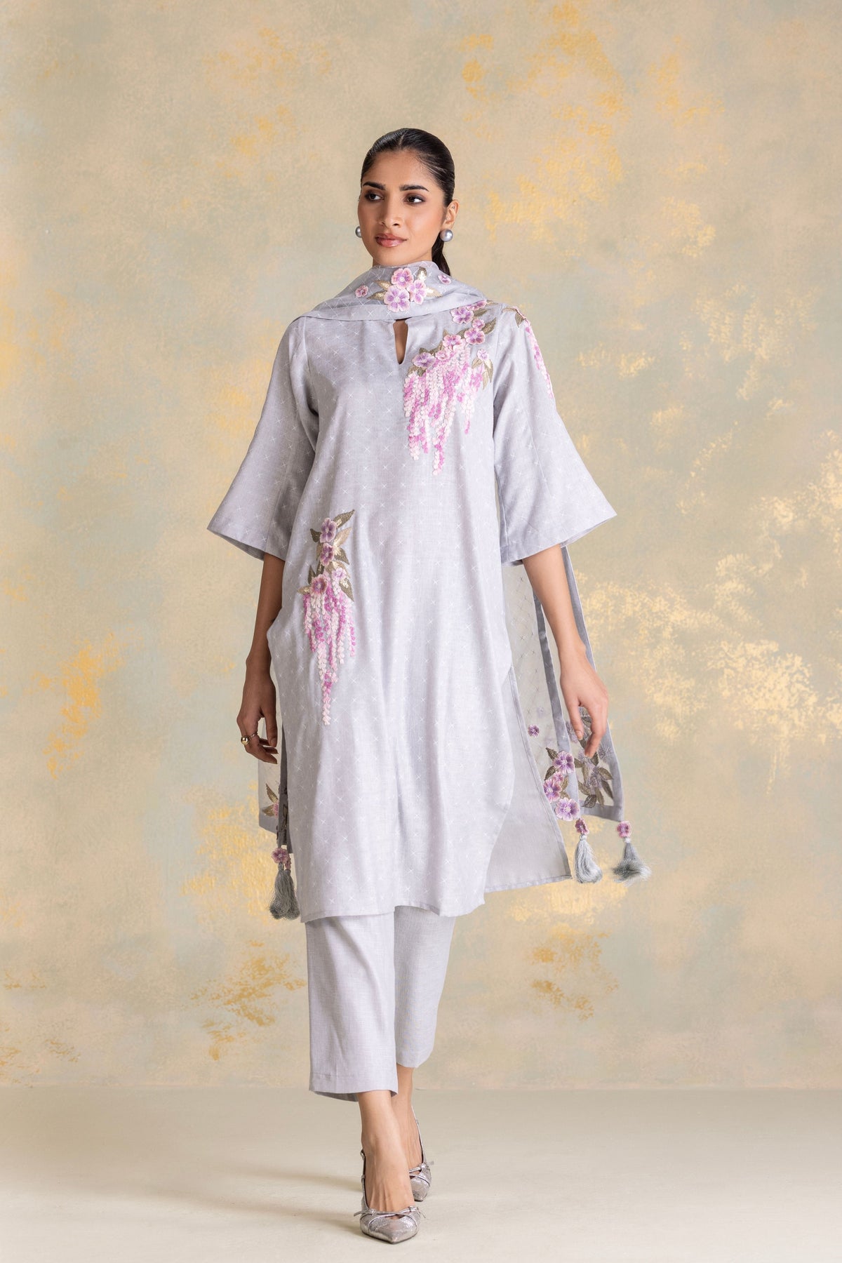 Delfina Smoke Kurta Set