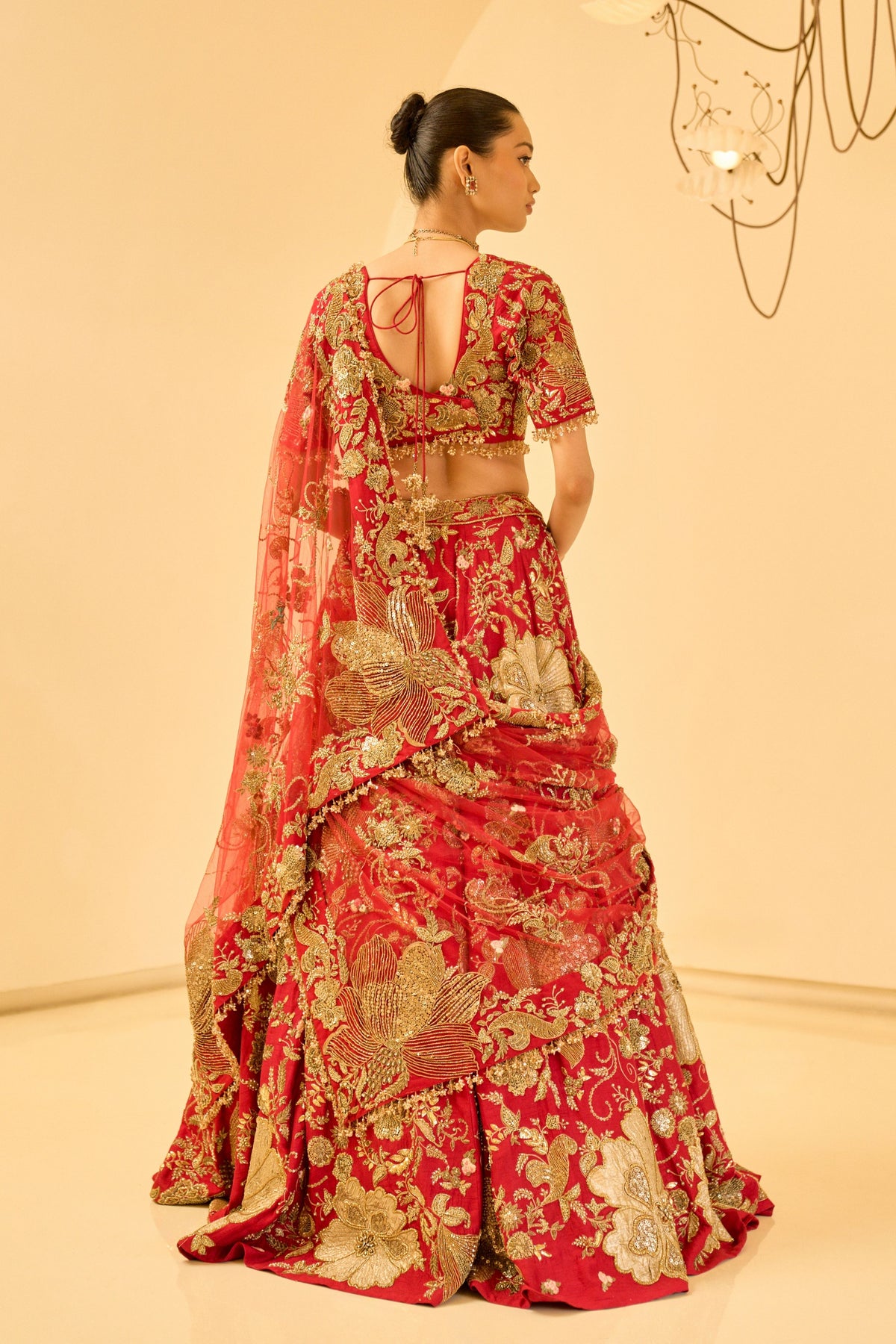 Floral Bridal Lehenga  Set