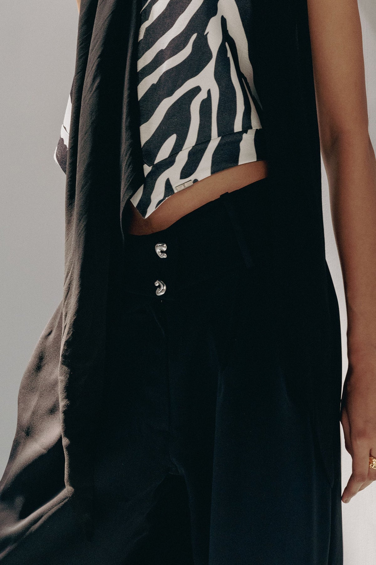 Zebra Scarf Waistcoat