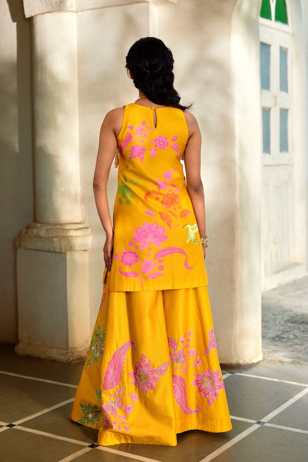 Halo Sharara Set - Honey