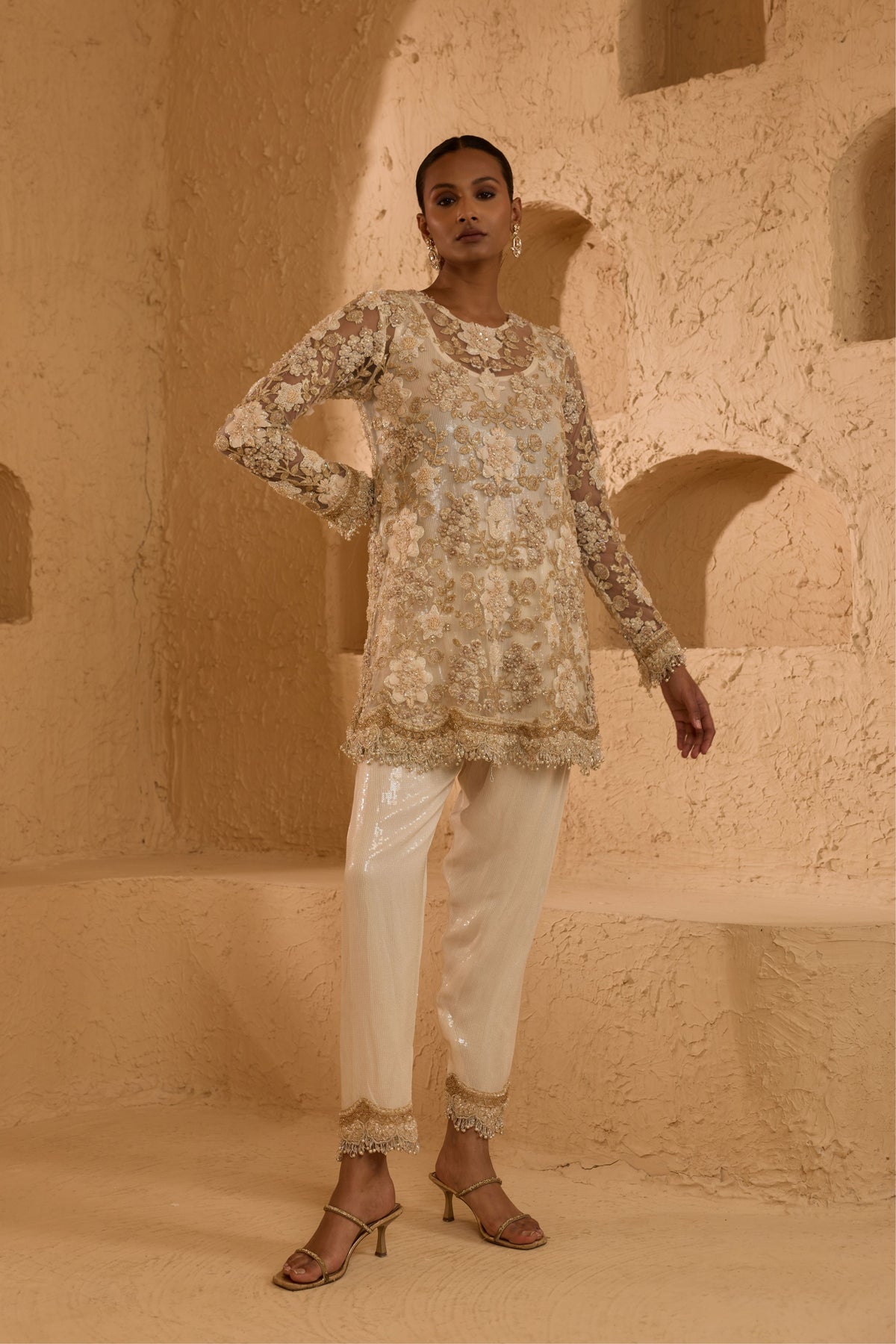 Scarlet A-line Tunic Set
