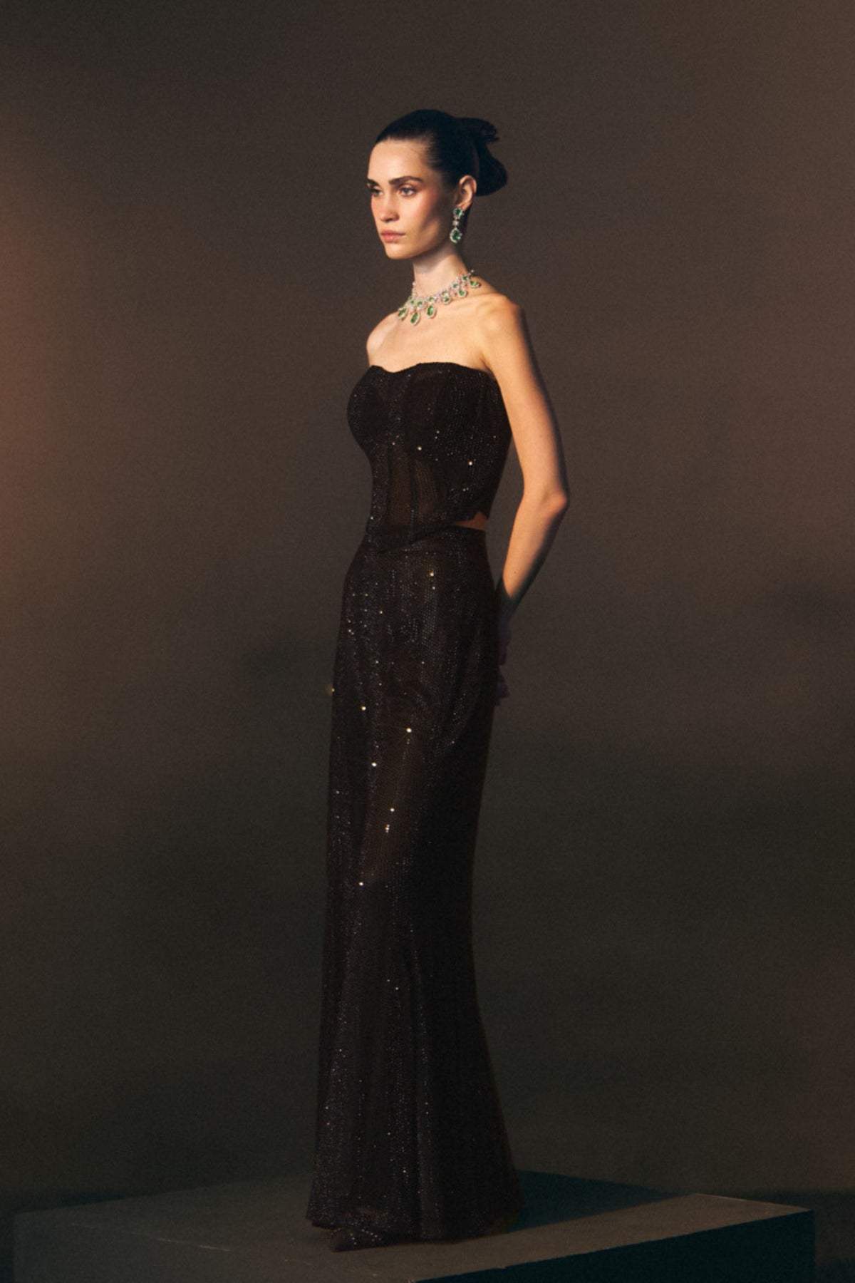 Onyx Sharara Pants with Corset Top