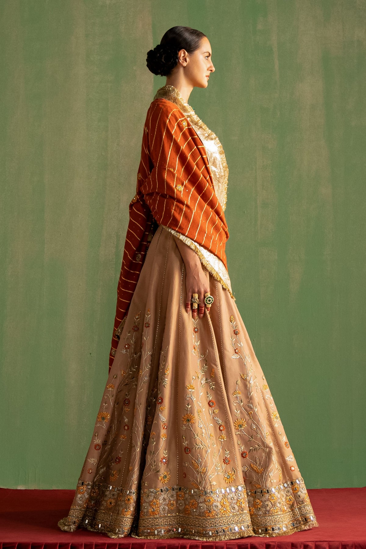 Tanuja Chanderi Lehenga Set
