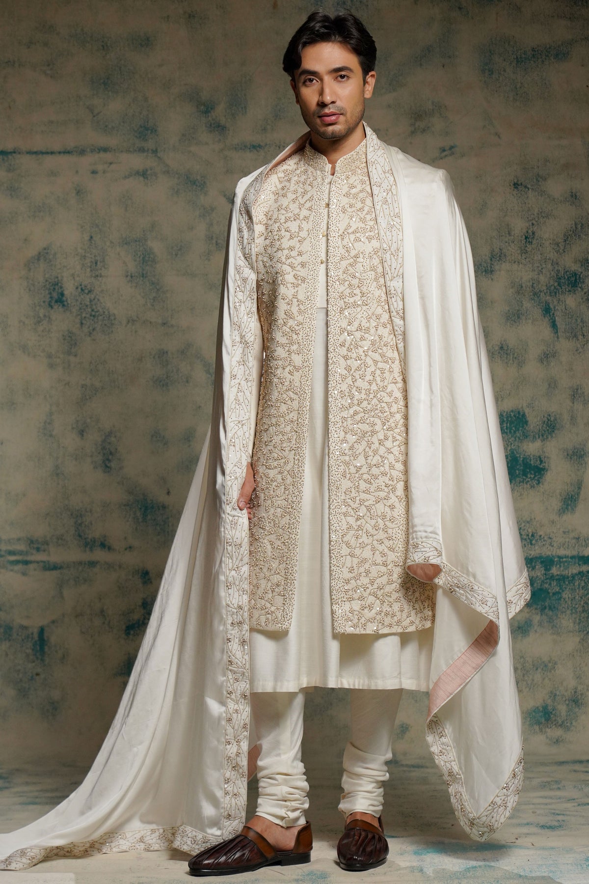 Ivory Pearl Sherwani Set