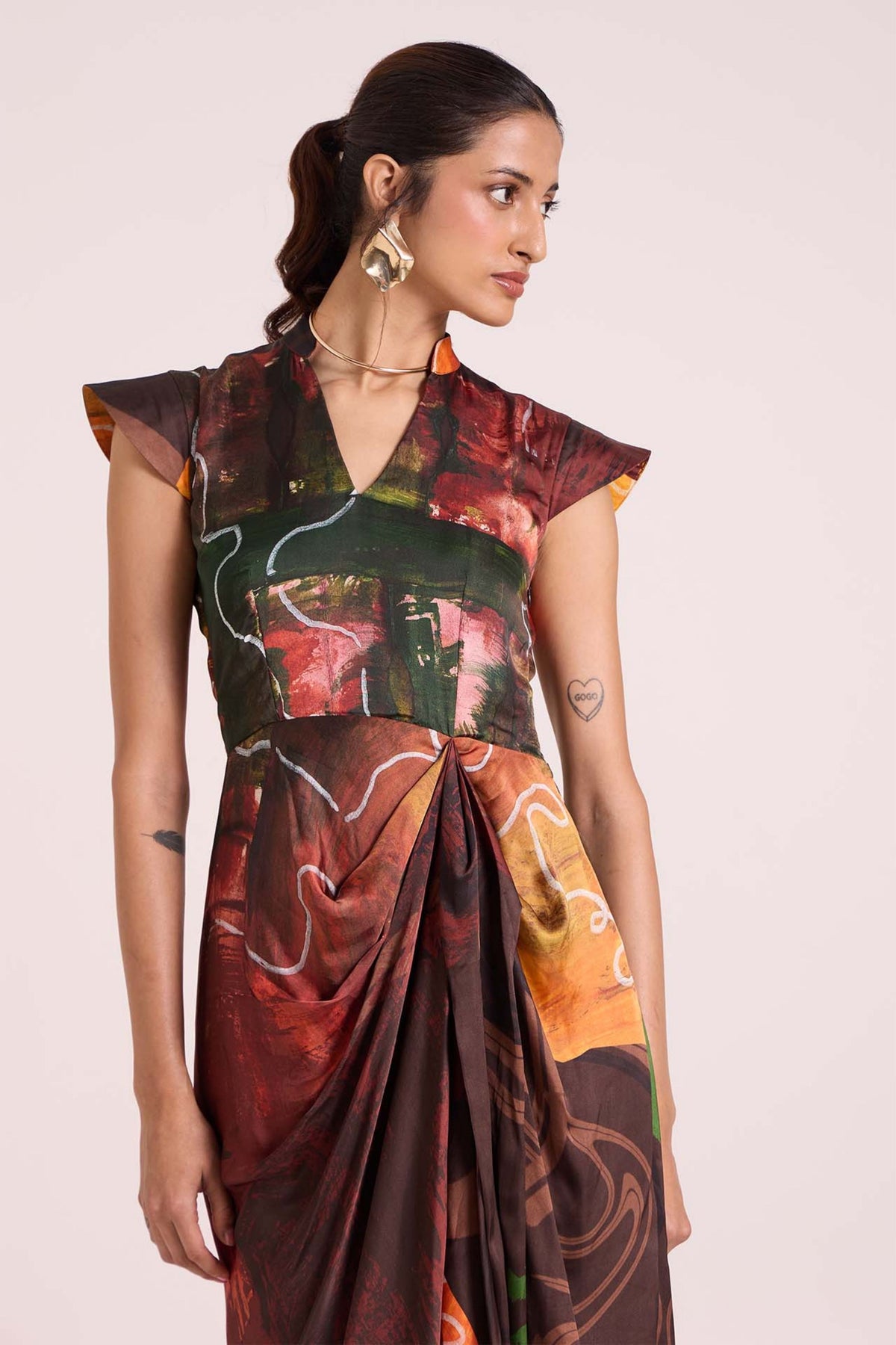 Ceres Draped Midi Dress