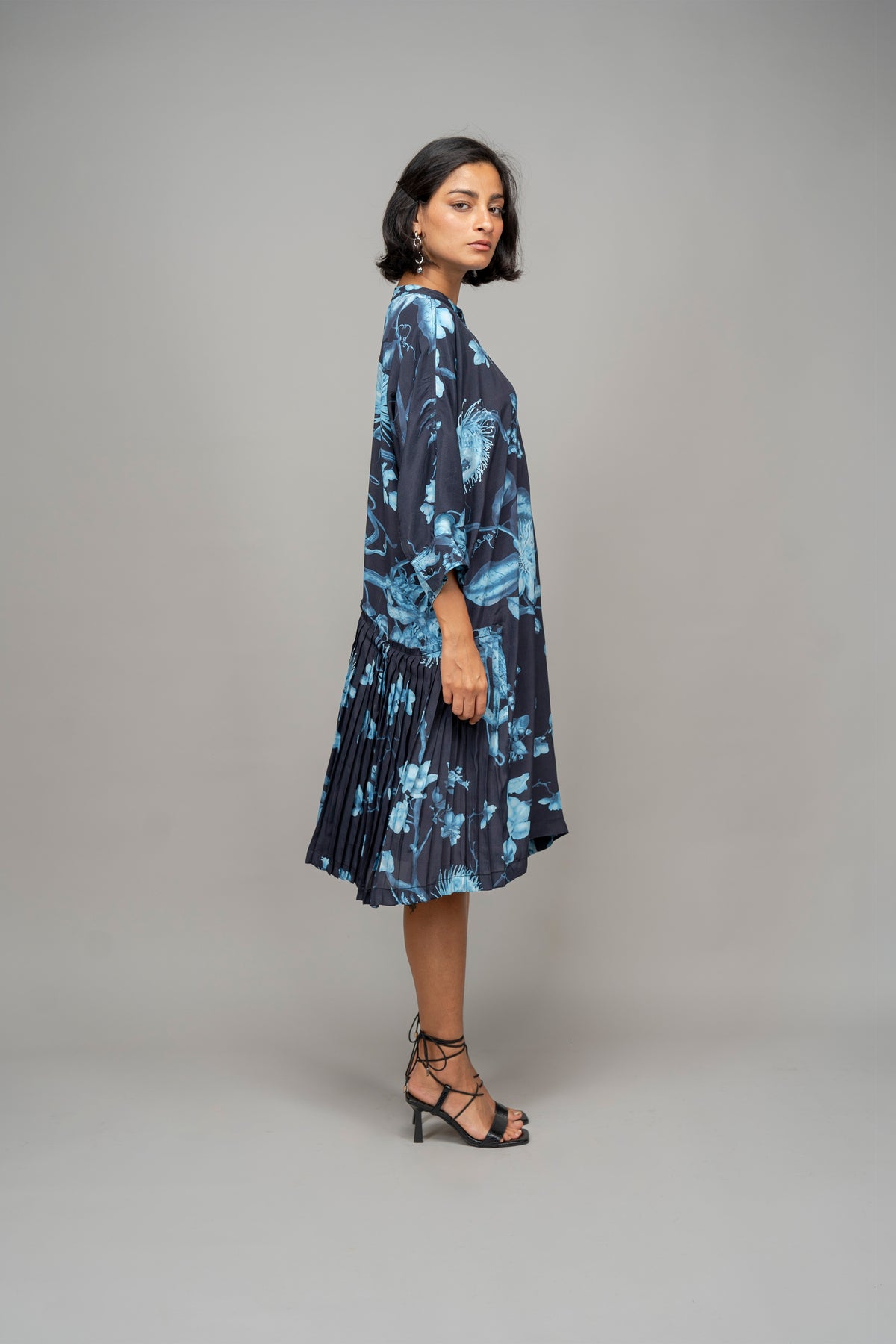 Garden Print Fin Dress in Aurora Borealis