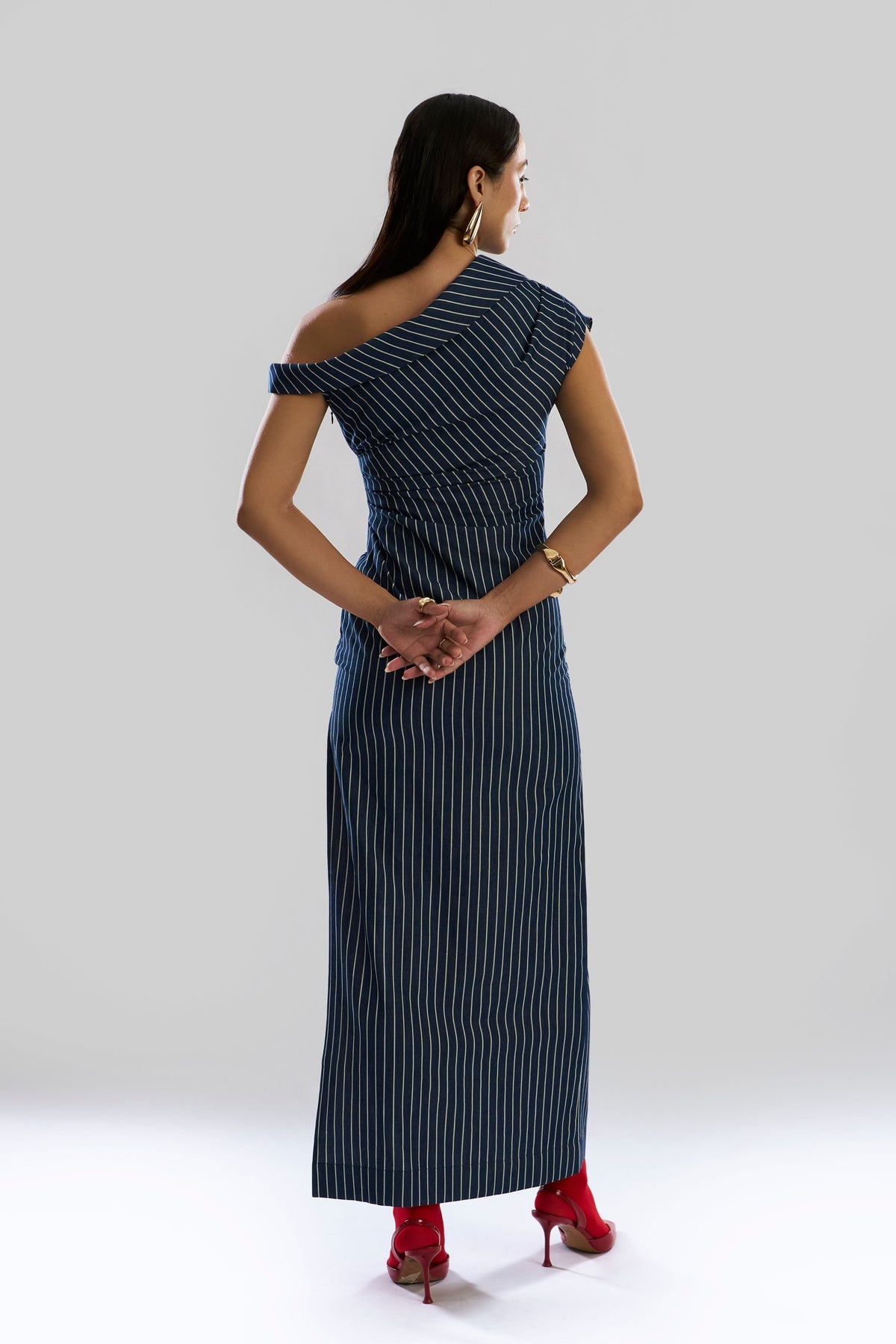 Denim Linear Shift Dress