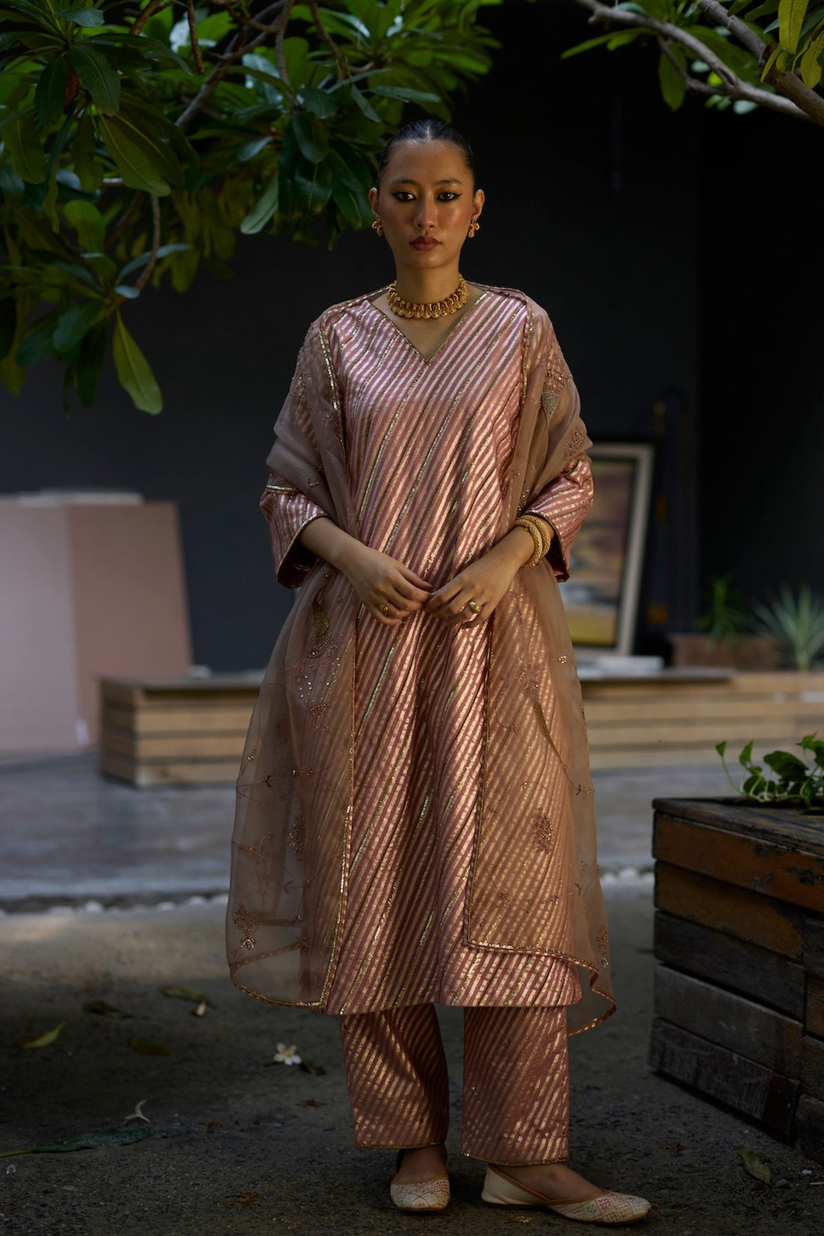 Pink Naad Kurta Set