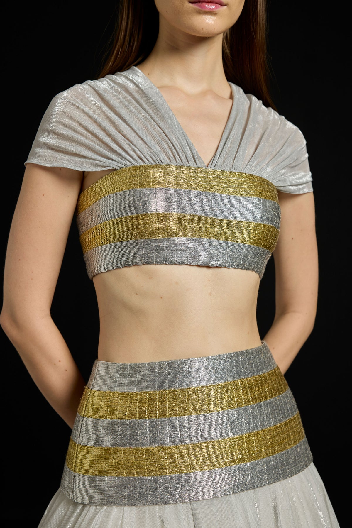 Zari Striped Metallic Ensemble