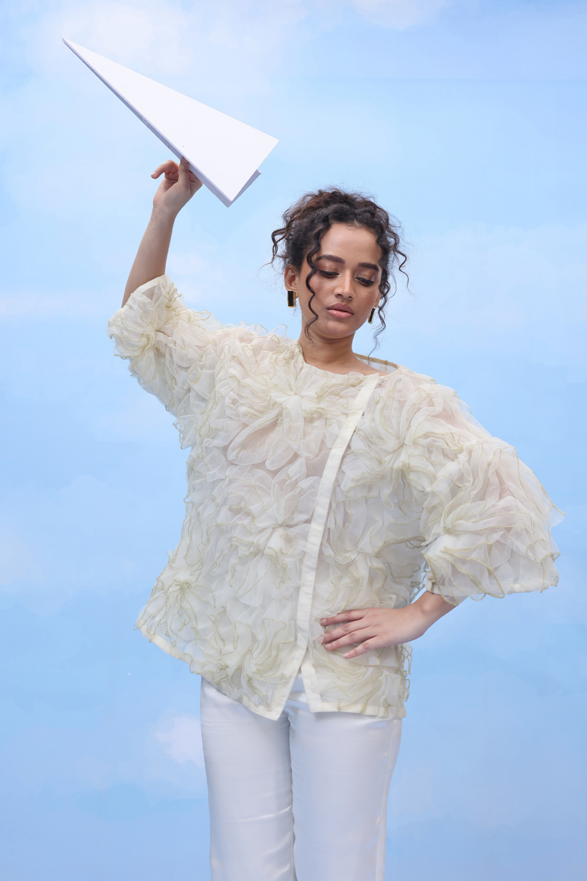 Lime Grande Petal Shirt