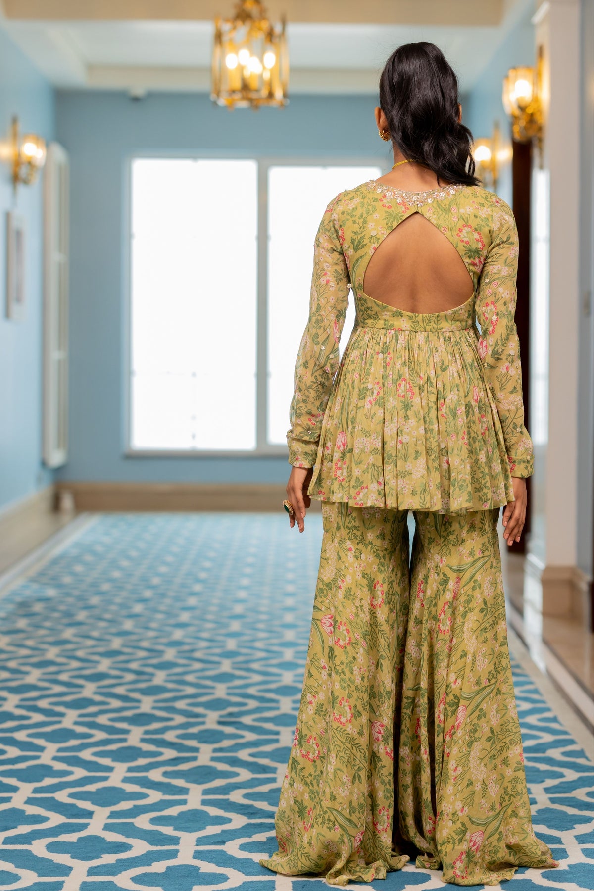 Keeva Sage Green Sharara Set