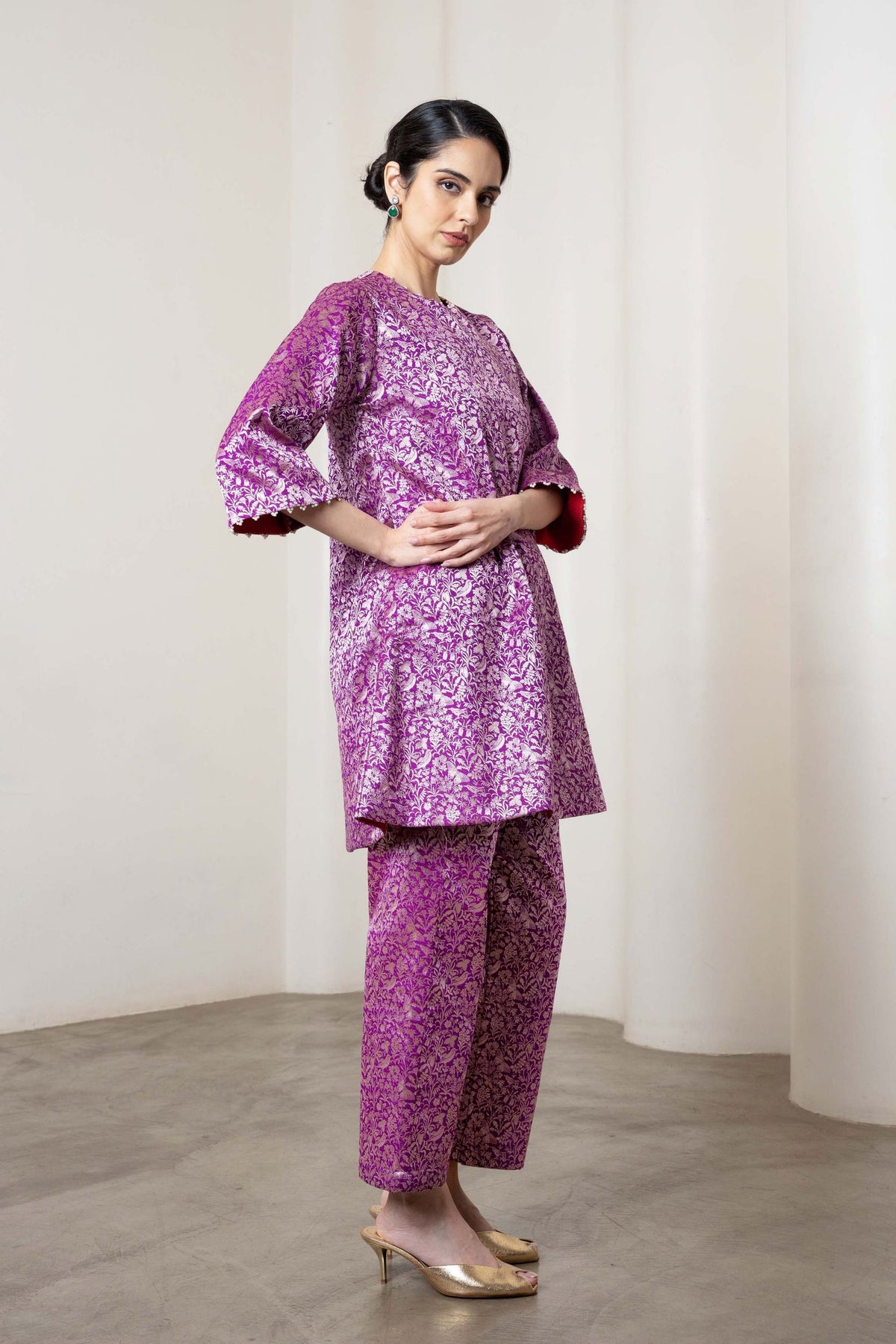 Sonal Purple Kurta Set