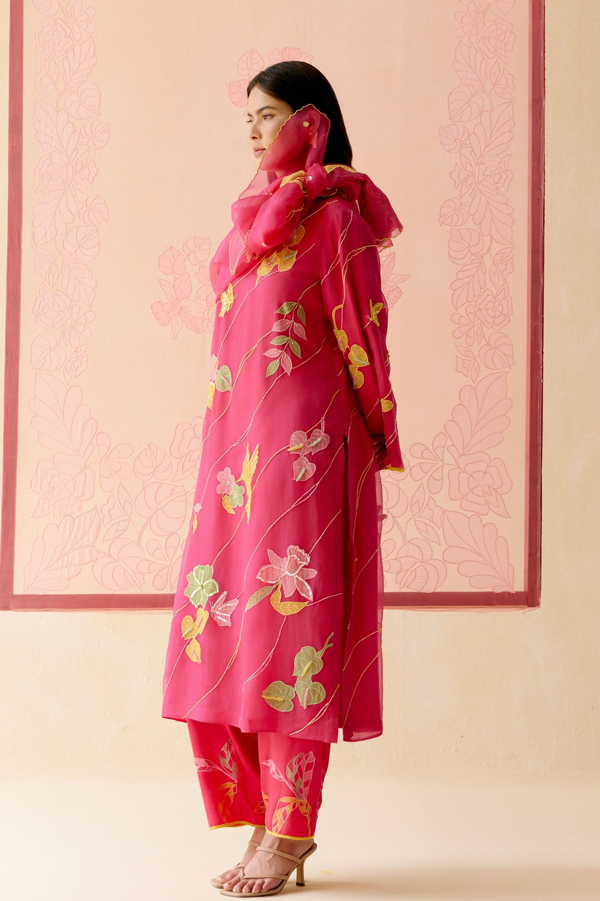 Hot Pink Kurta Set