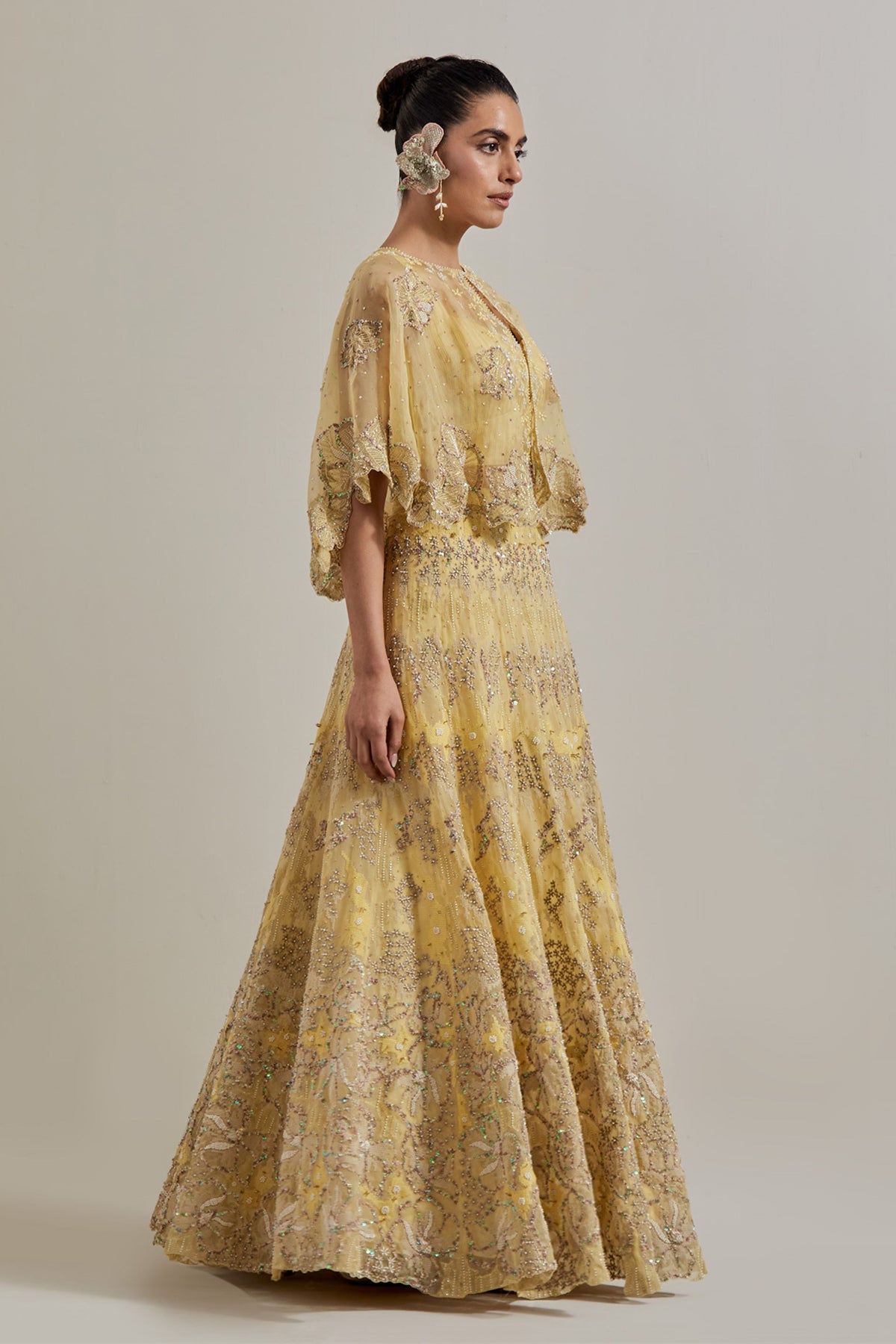 Lemon Glimmer Skirt Set