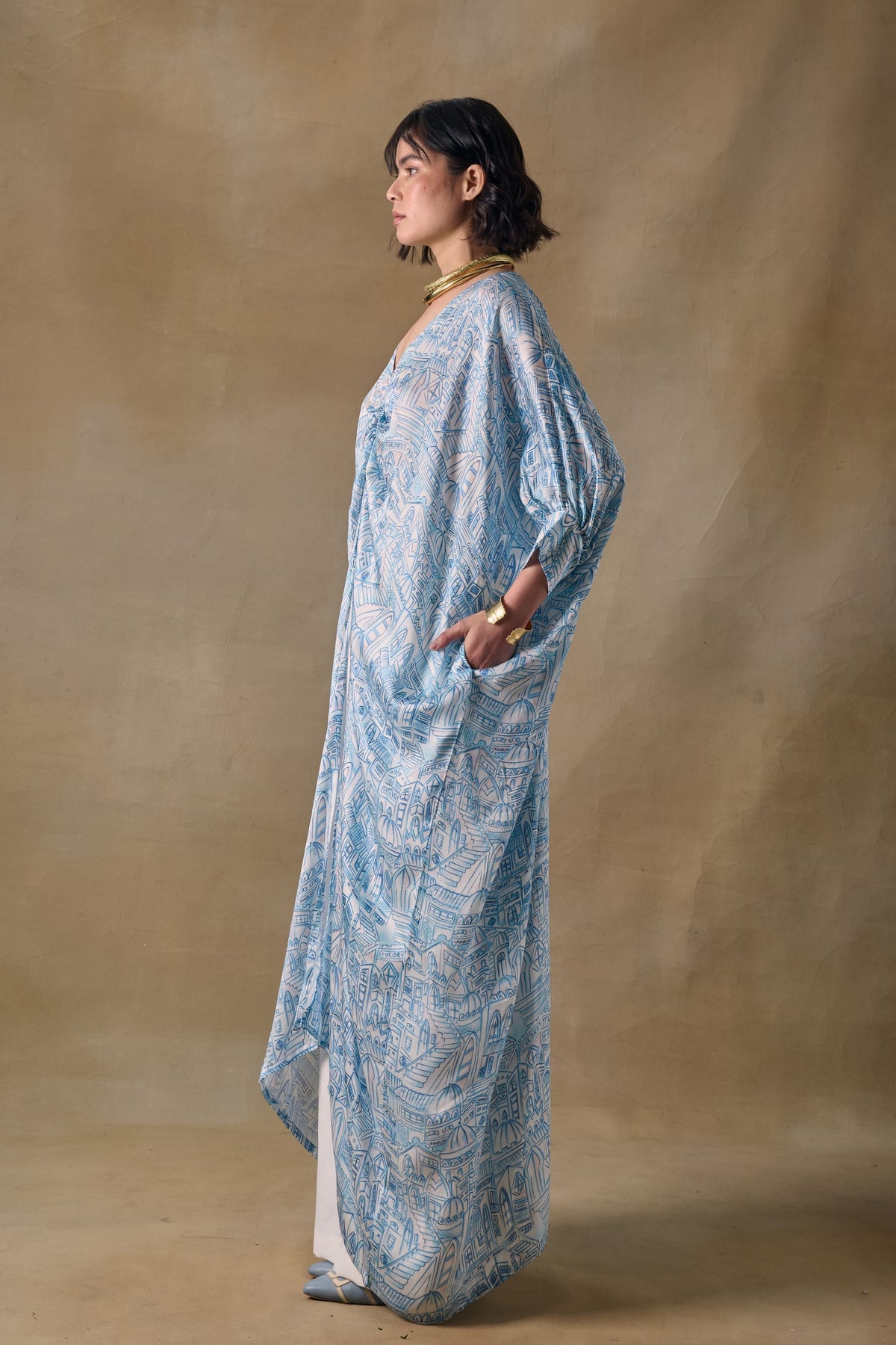 Blue Landscape Kaftan