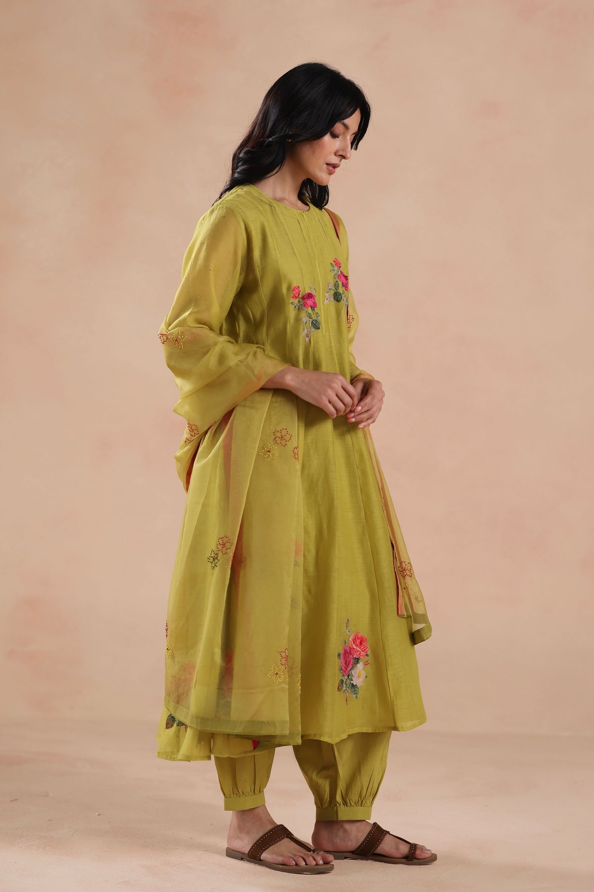 Holi Green Kurta Set