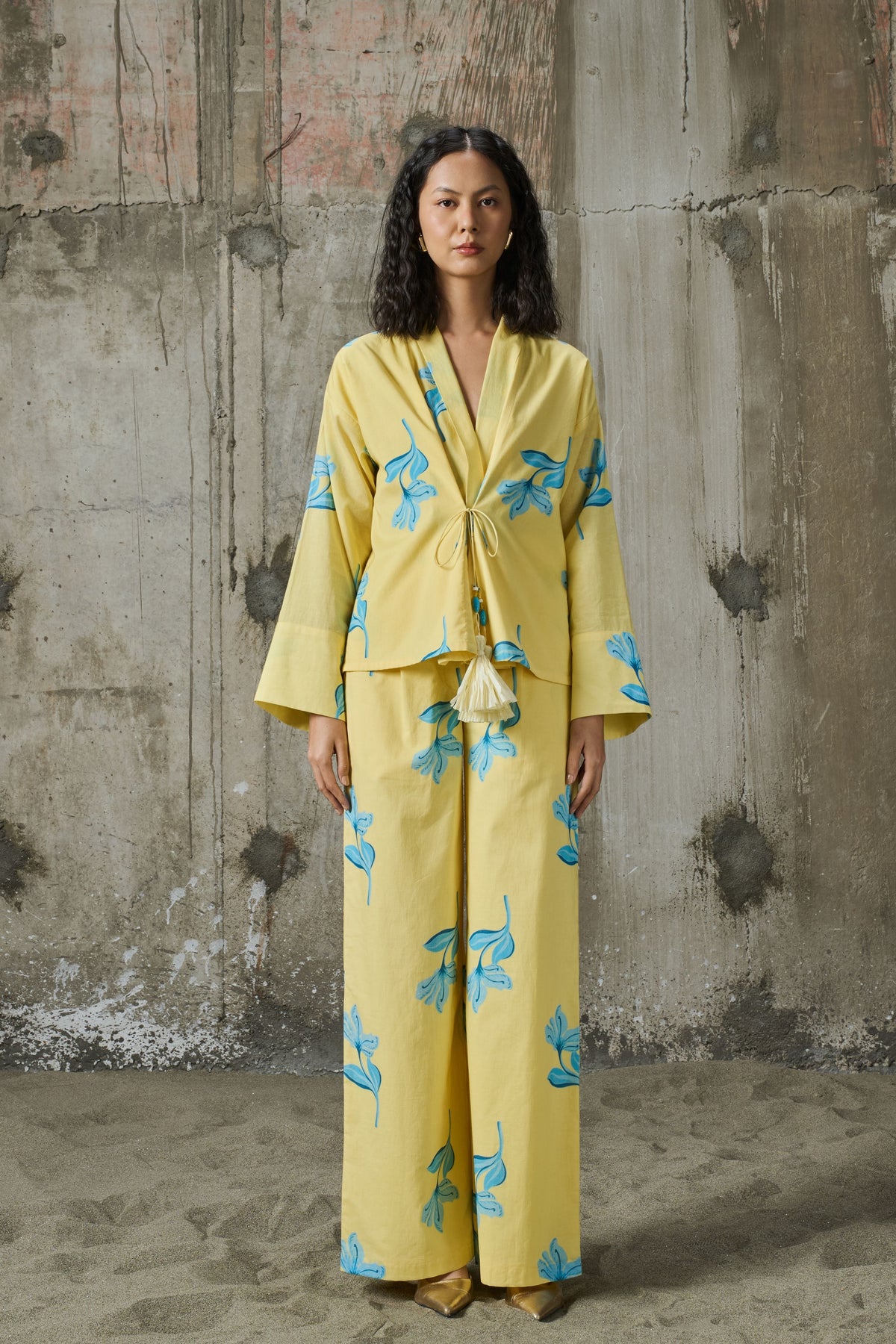 Sunlit Bloom Straight Trousers