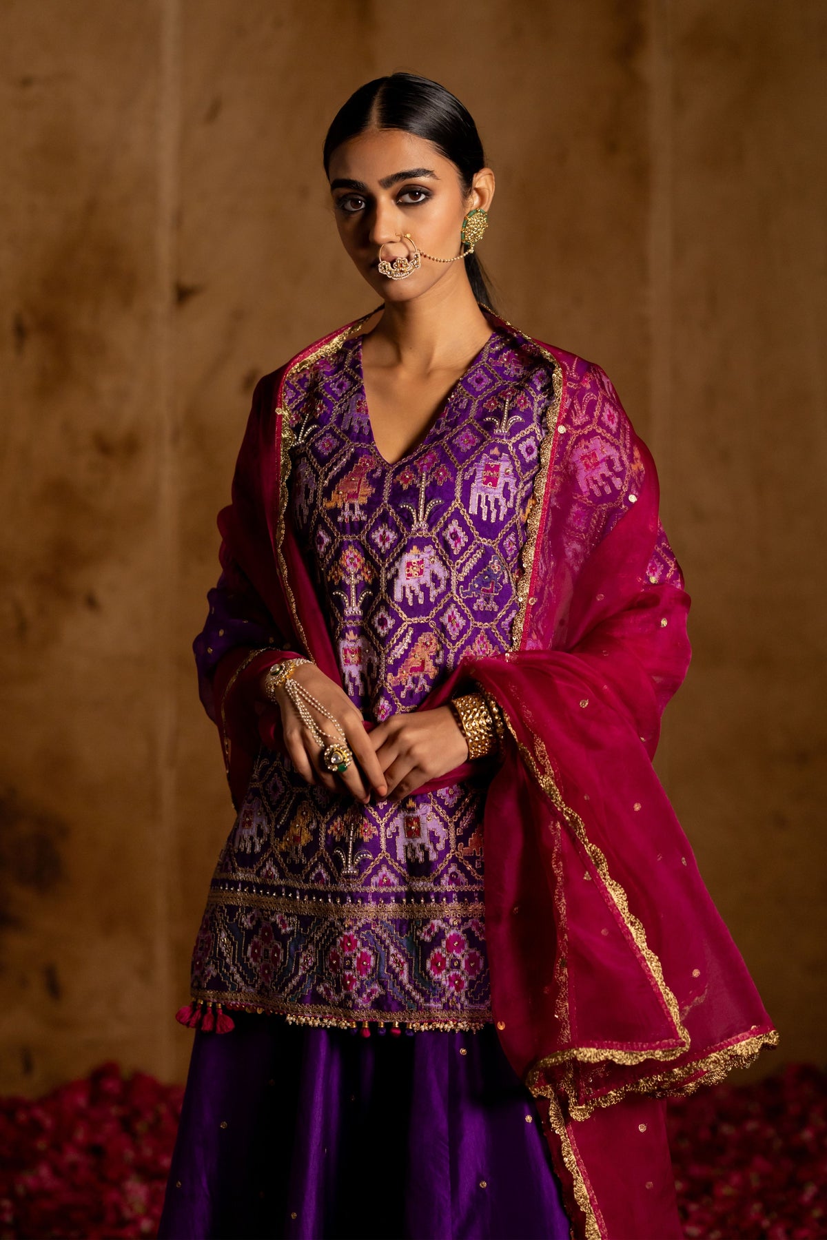 Magenta Dupatta