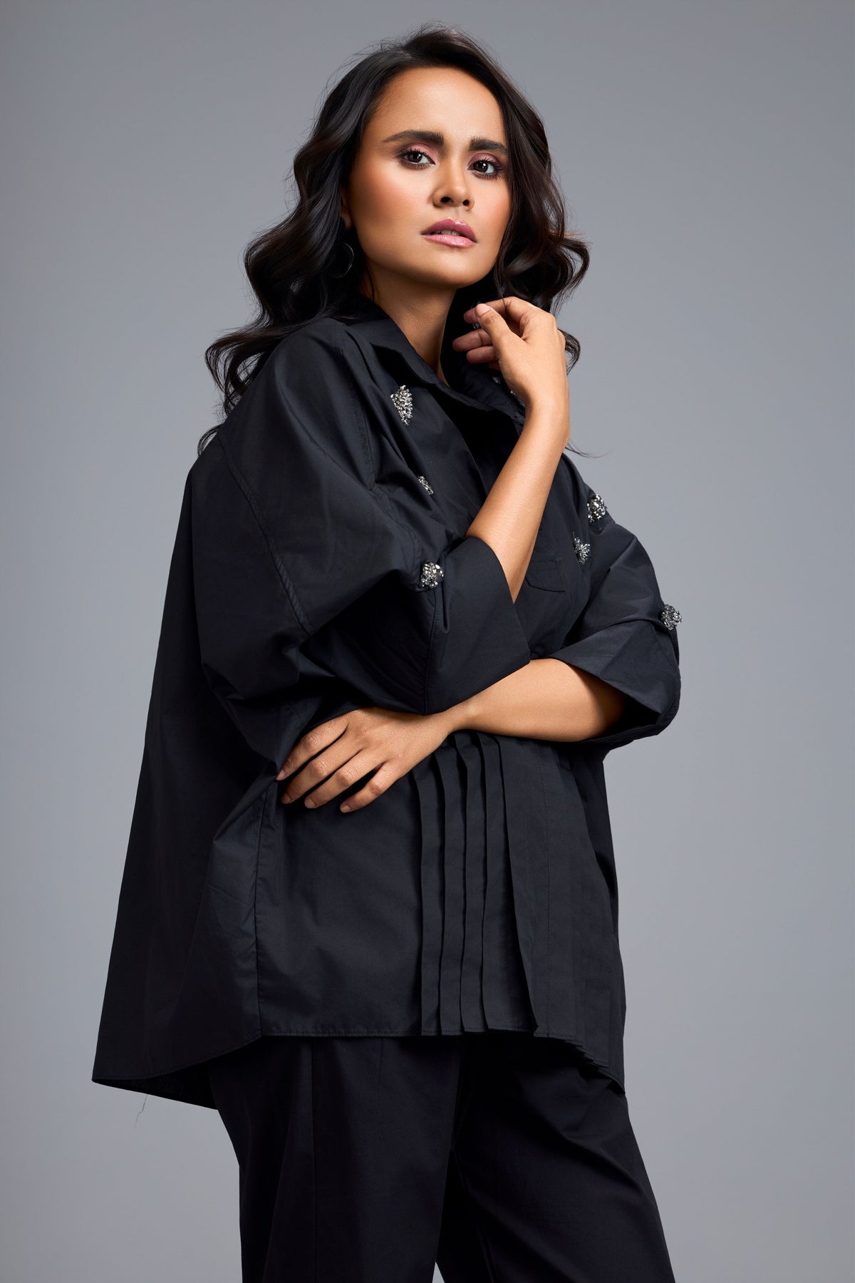 Embellished Button Down Shirt