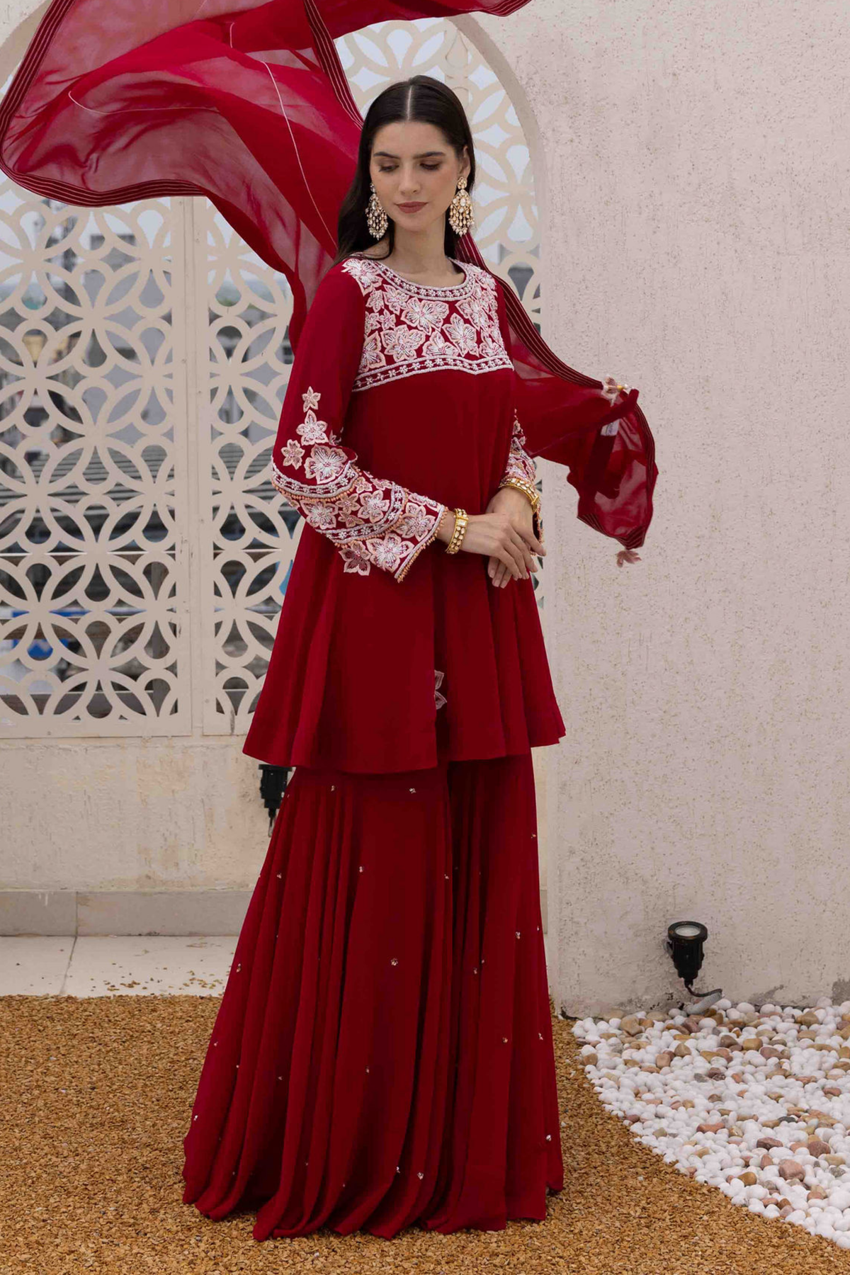 Rose Sharara Set