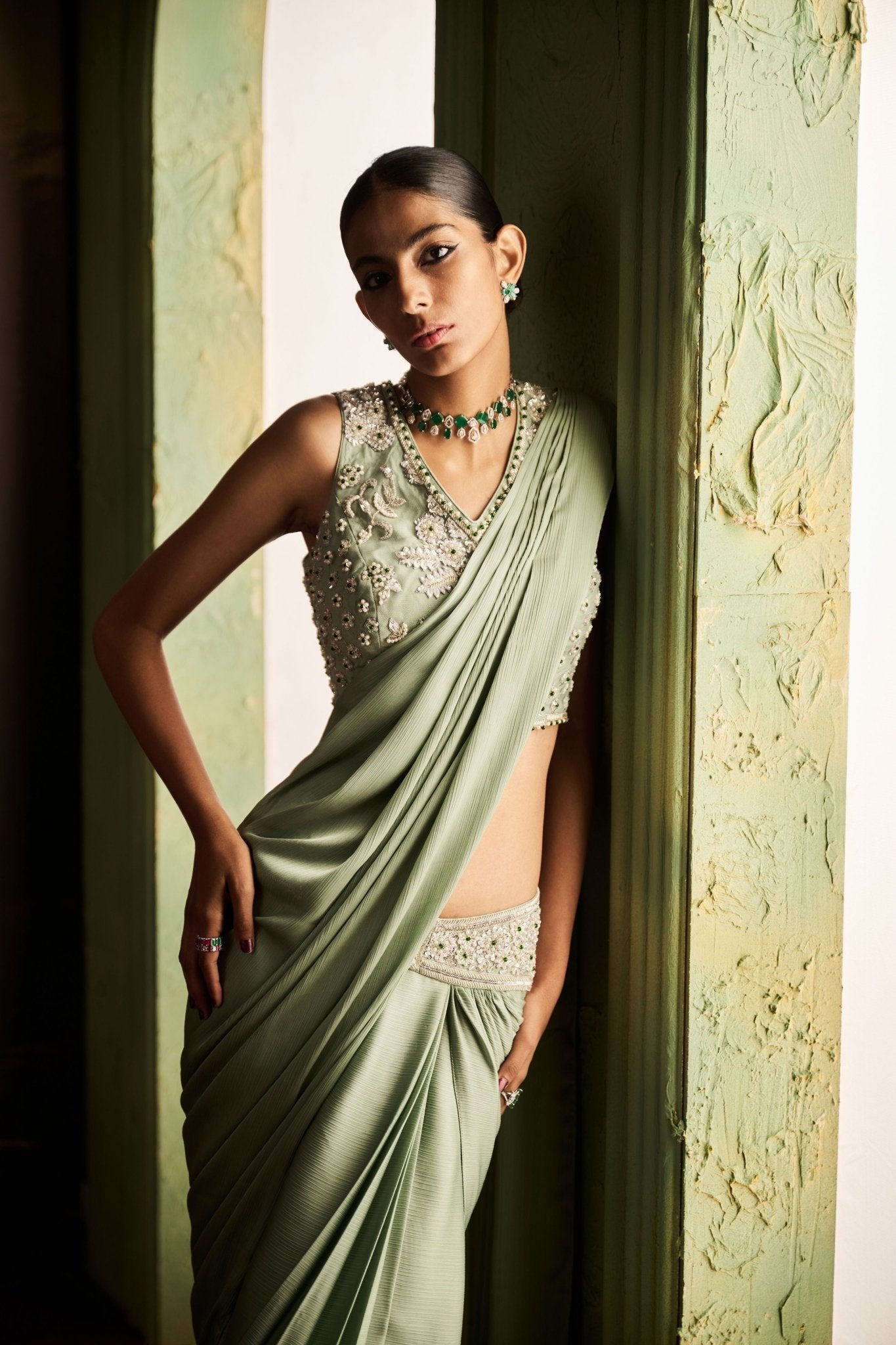 Mapple Saree Set - Rococo - Elahe