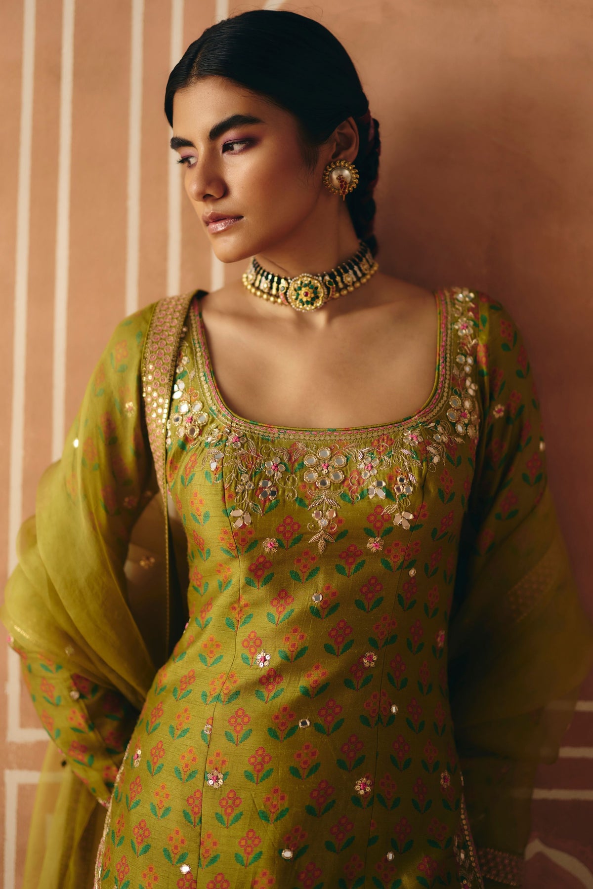 Parrot Green Sharara