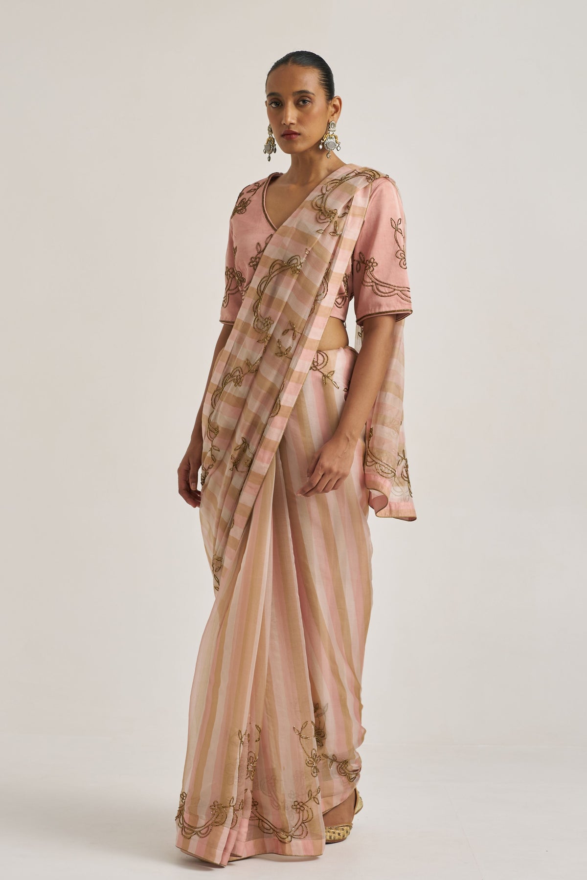 Yamini Beige Saree