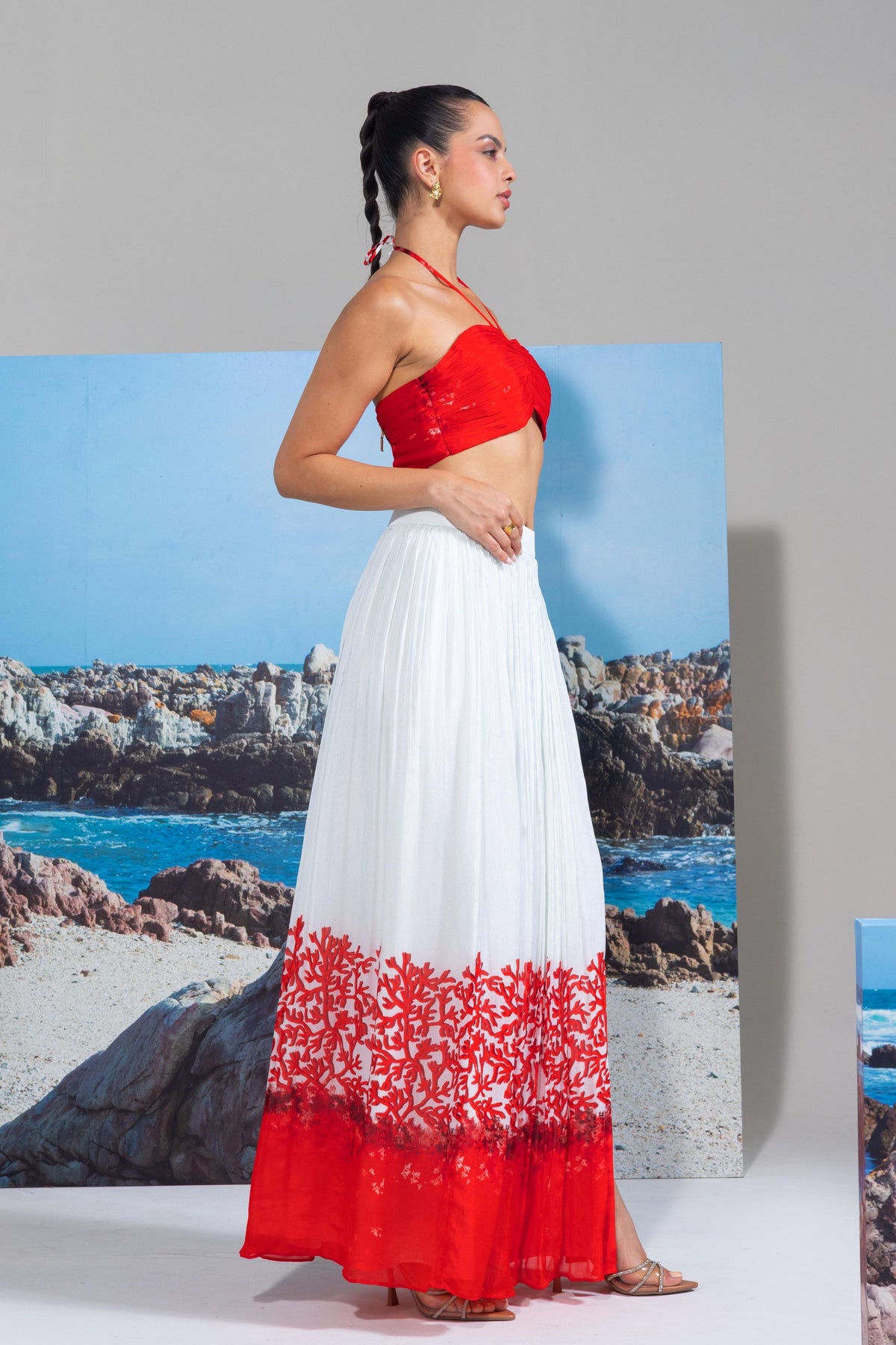 Catch Me Coral Skirt Set