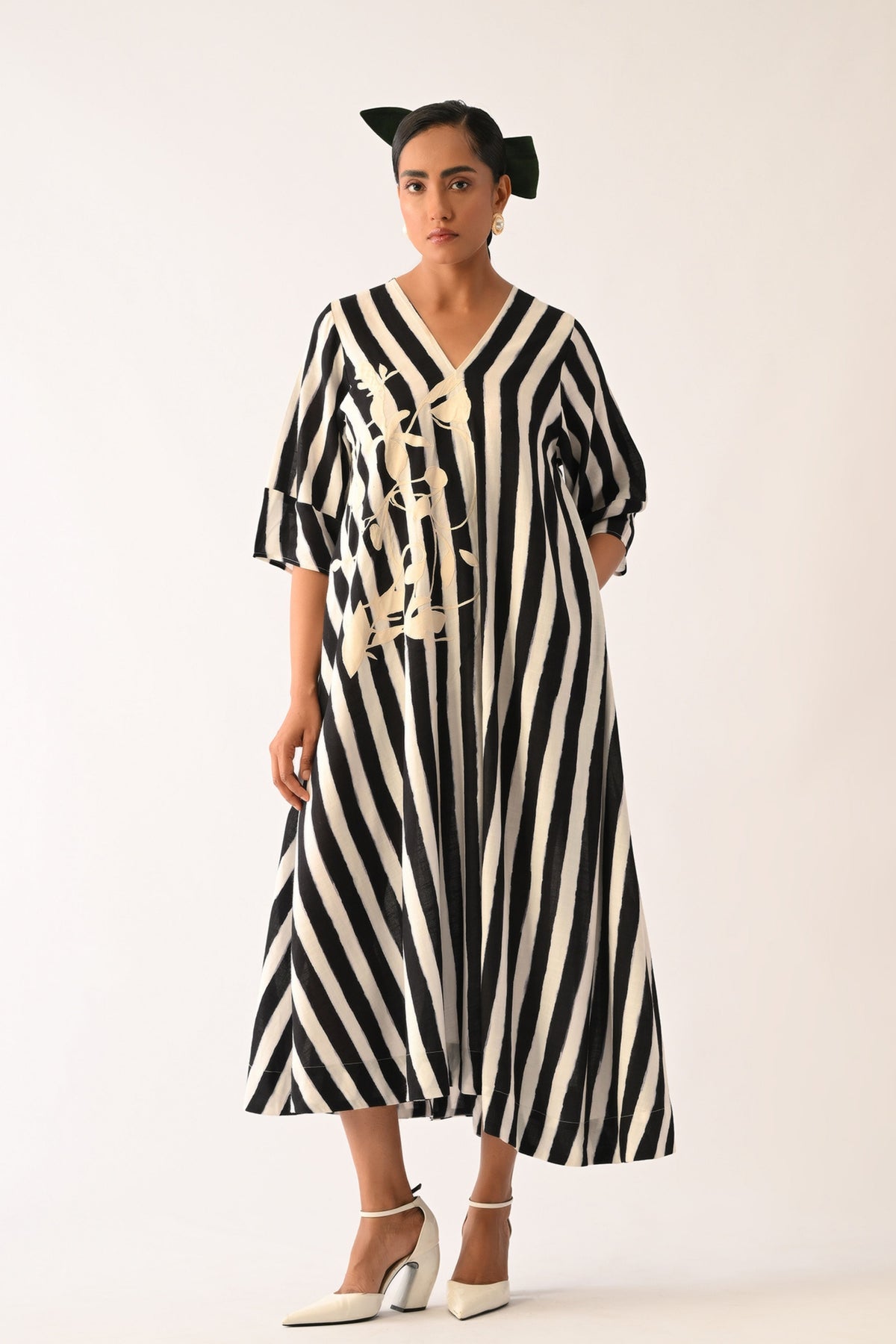 Revolt B&W Mayflower Applique Dress