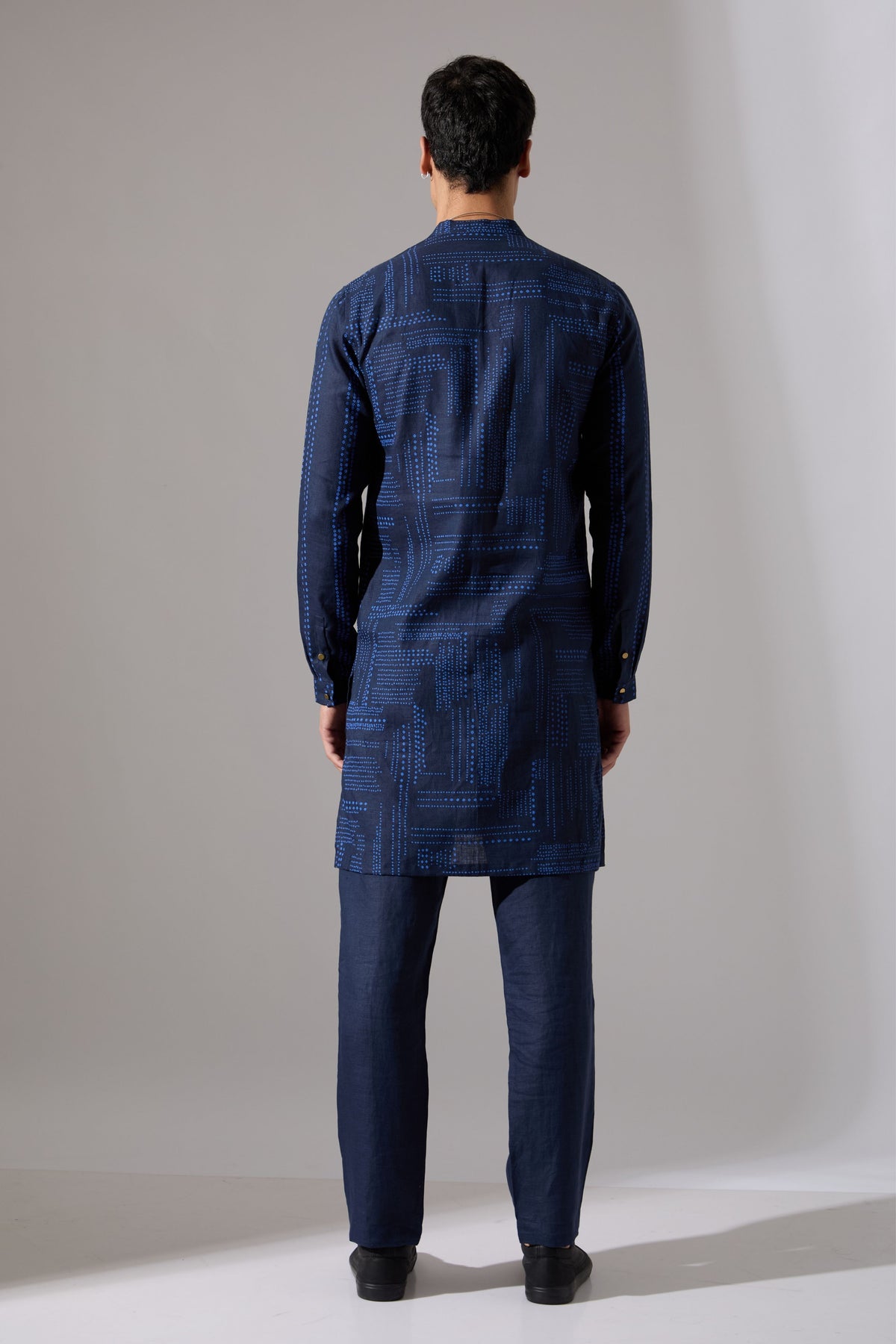 Lucas Shibori And Dots Kurta Set