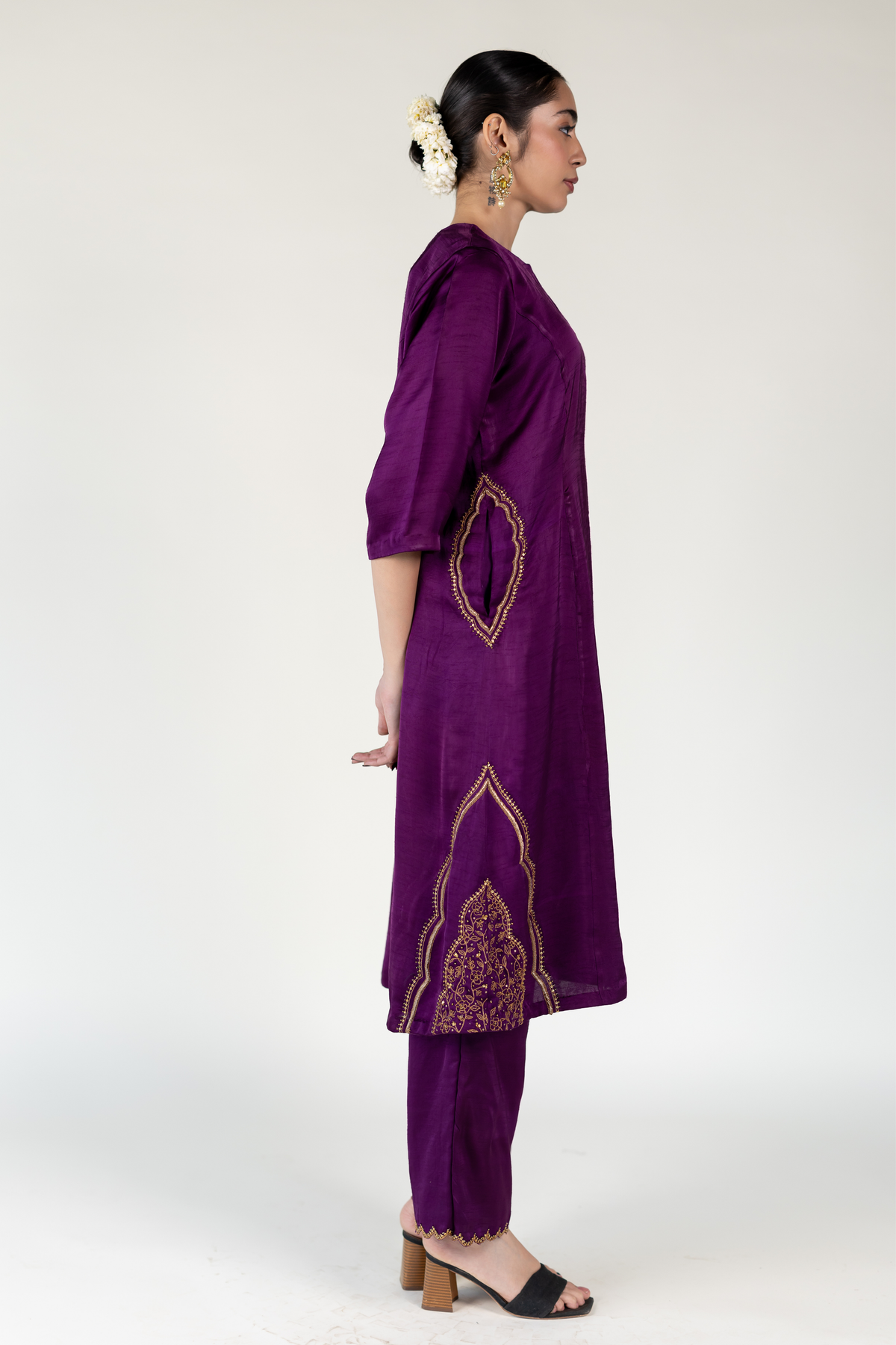 Aubergine Mehraab Tunic Set