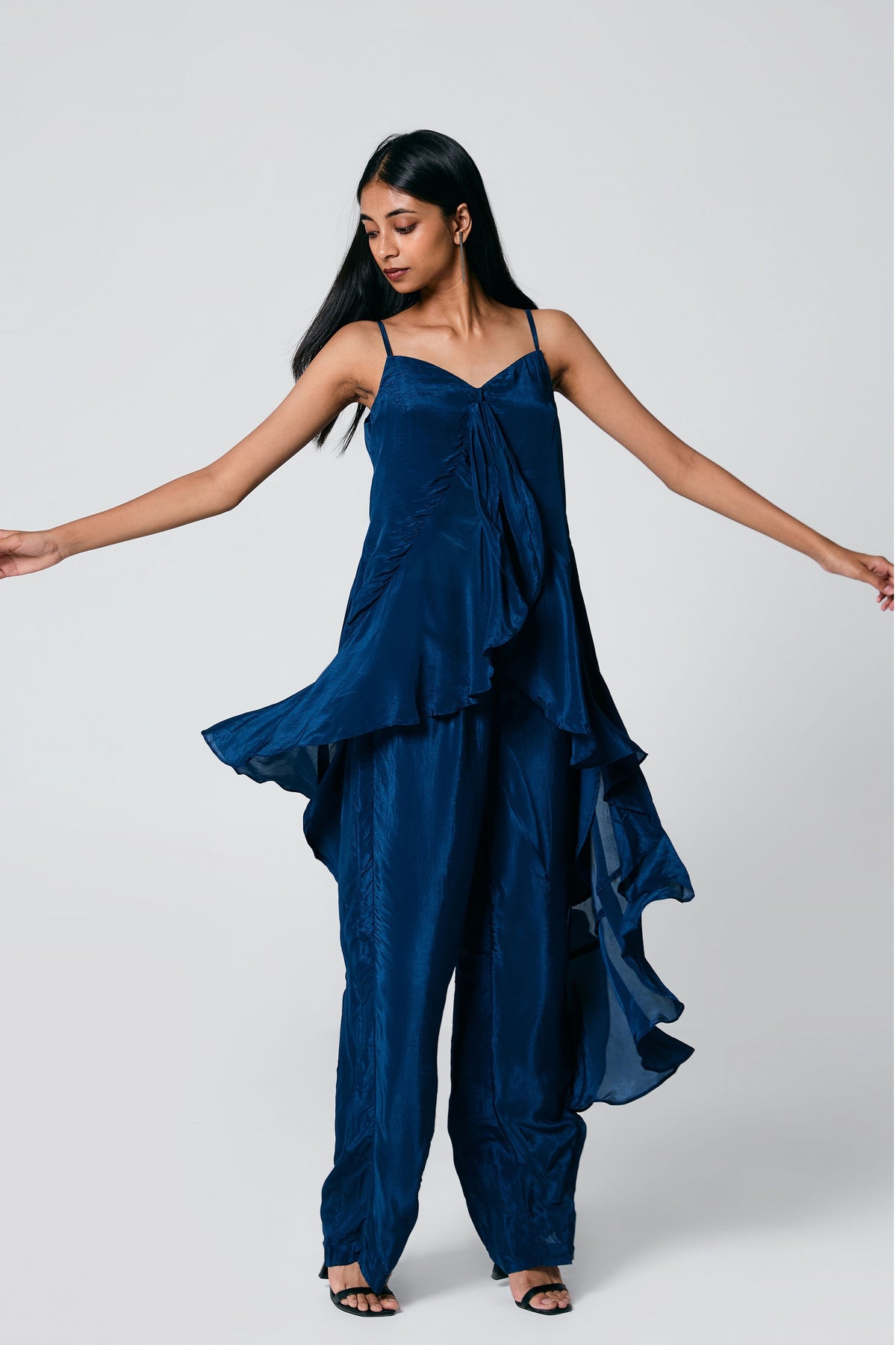 Ruffle High-Low Co-ord Set