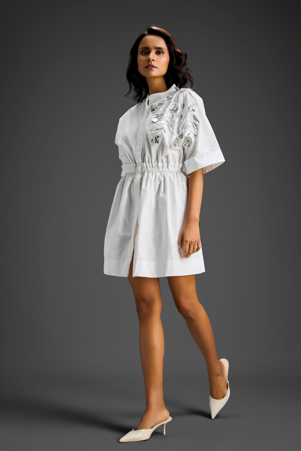 White Embroidered Dress