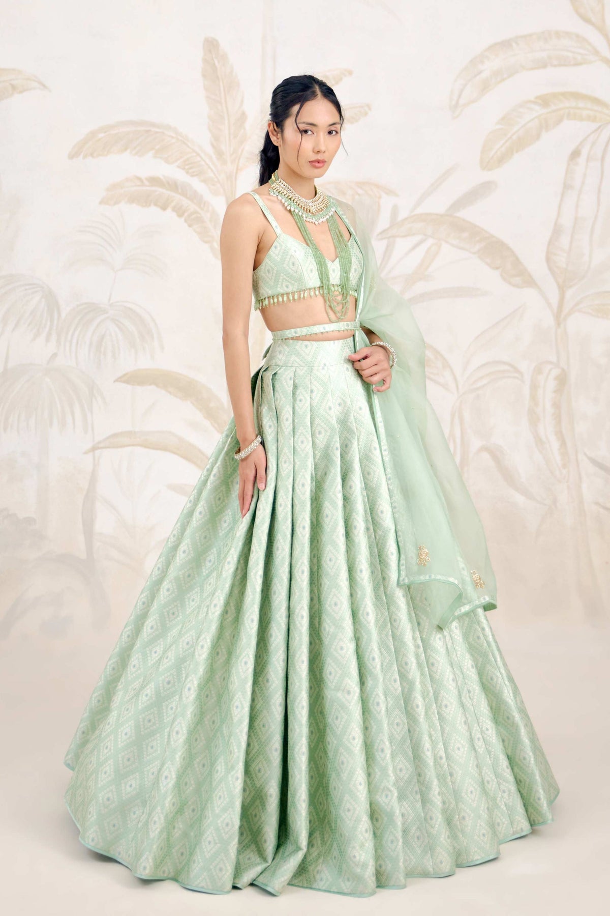 Secrest Green Lehenga Set