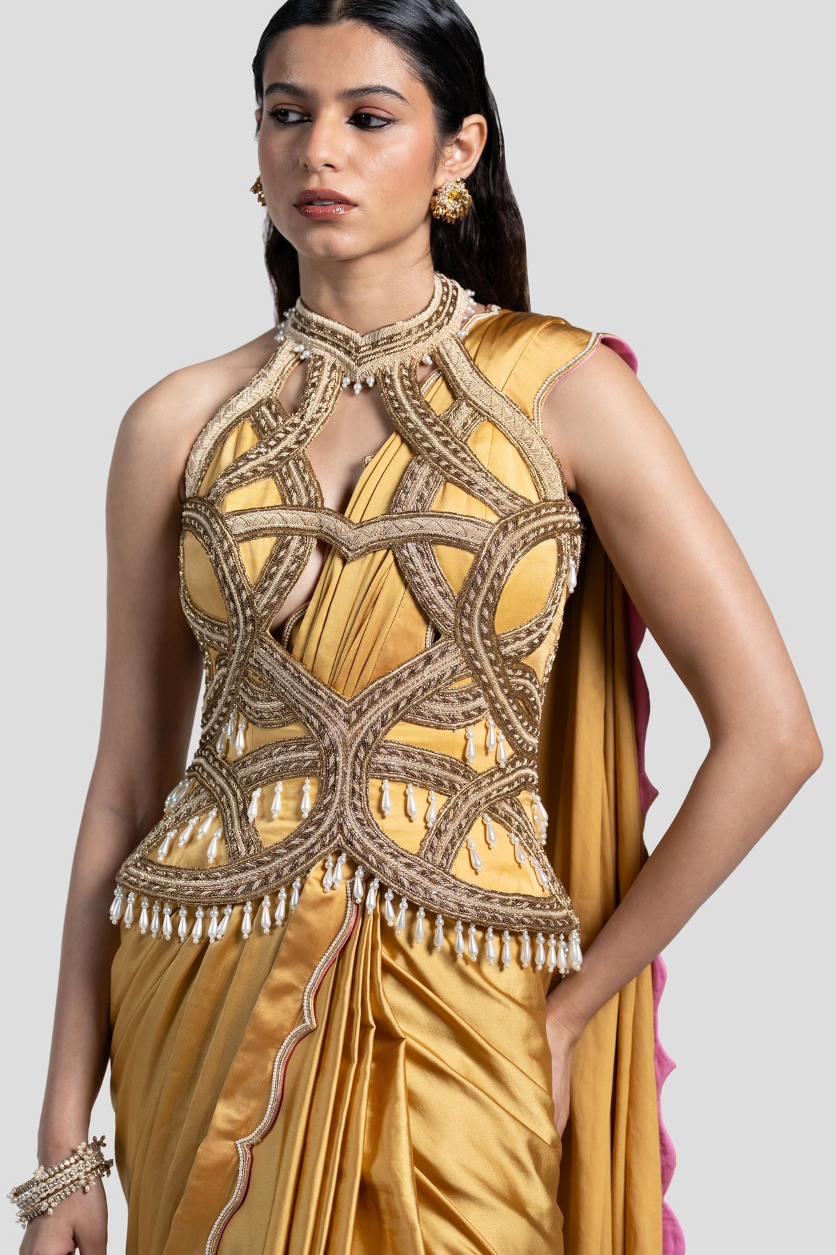 Meherjaan Corset With Saree