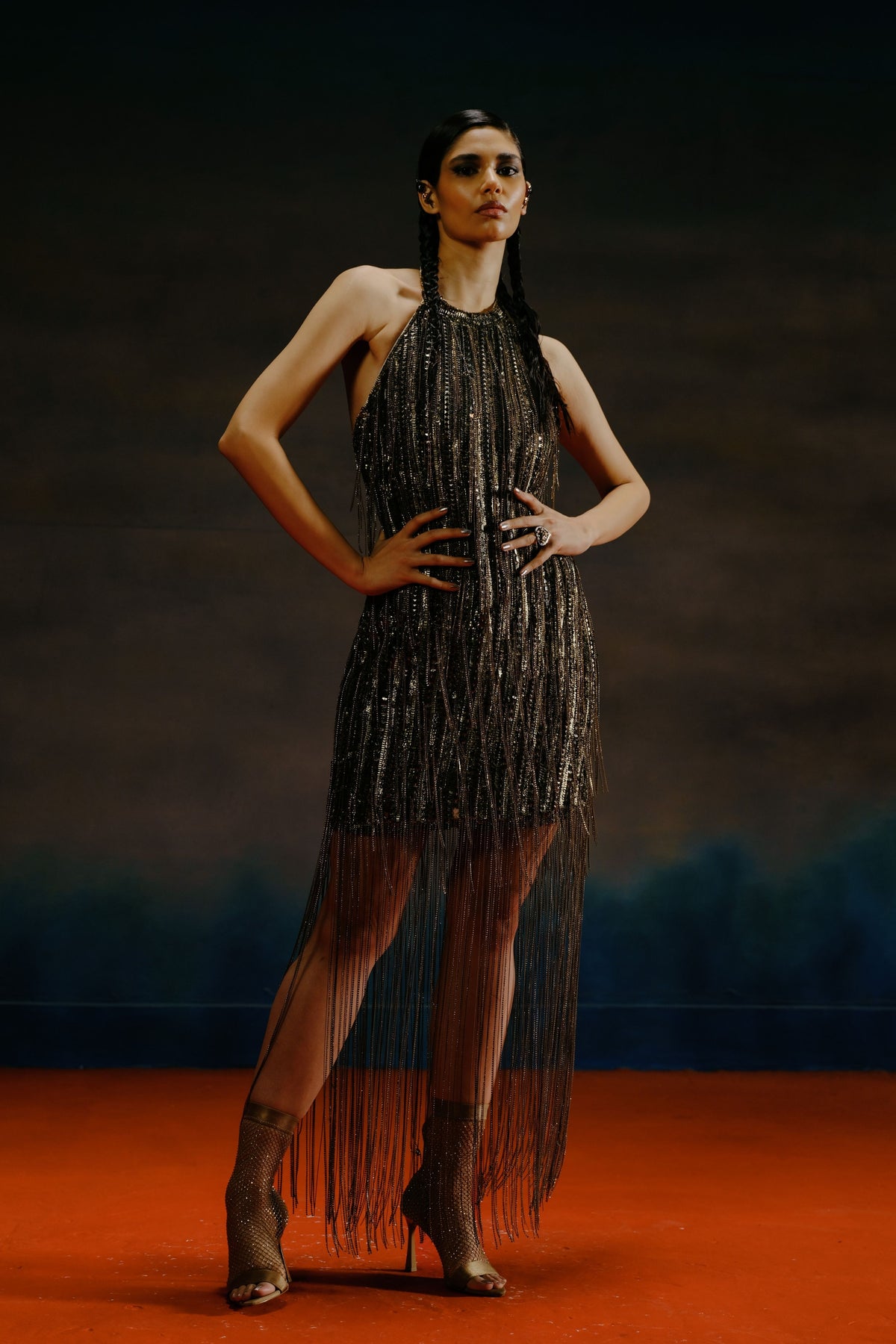 Textured Sequins Dress