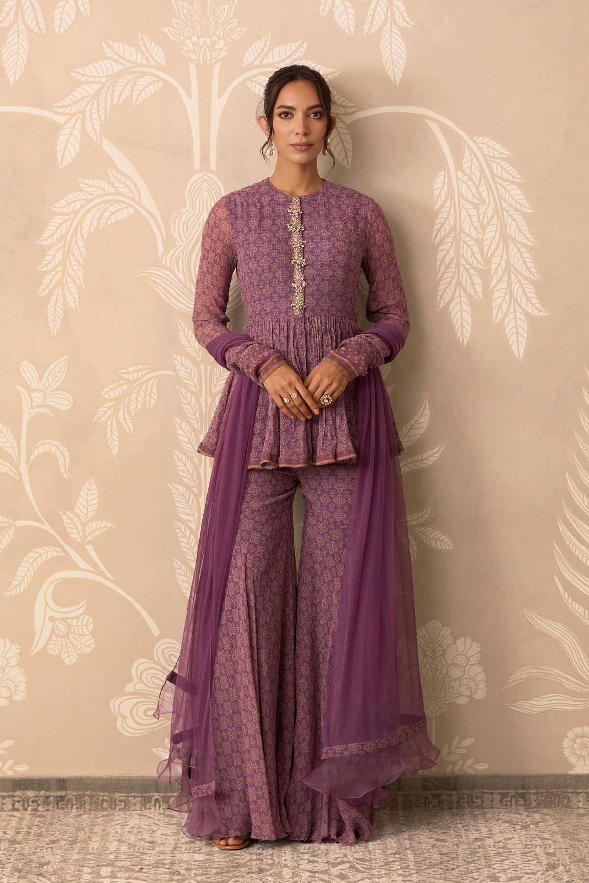 Izhaar Peplum sharara Set