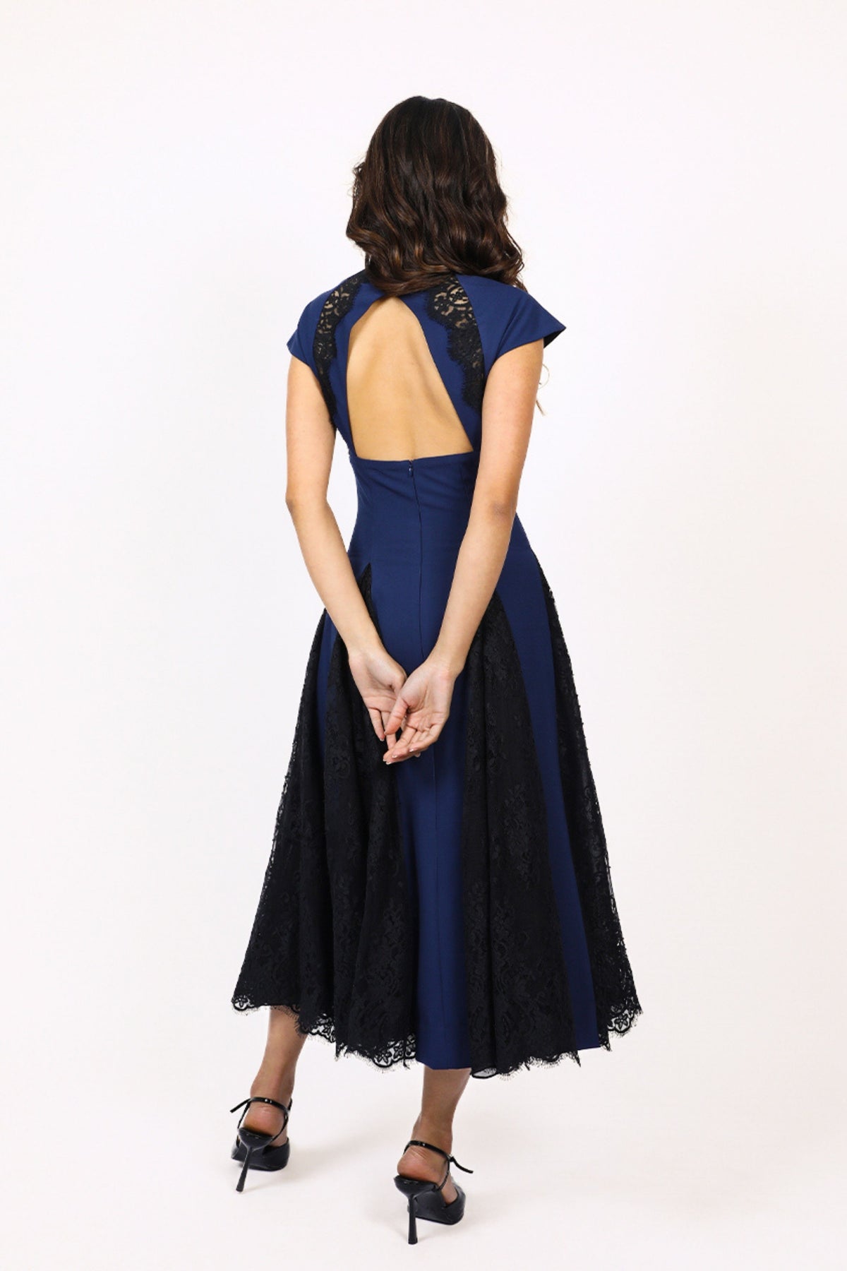 Lace Godet Dress