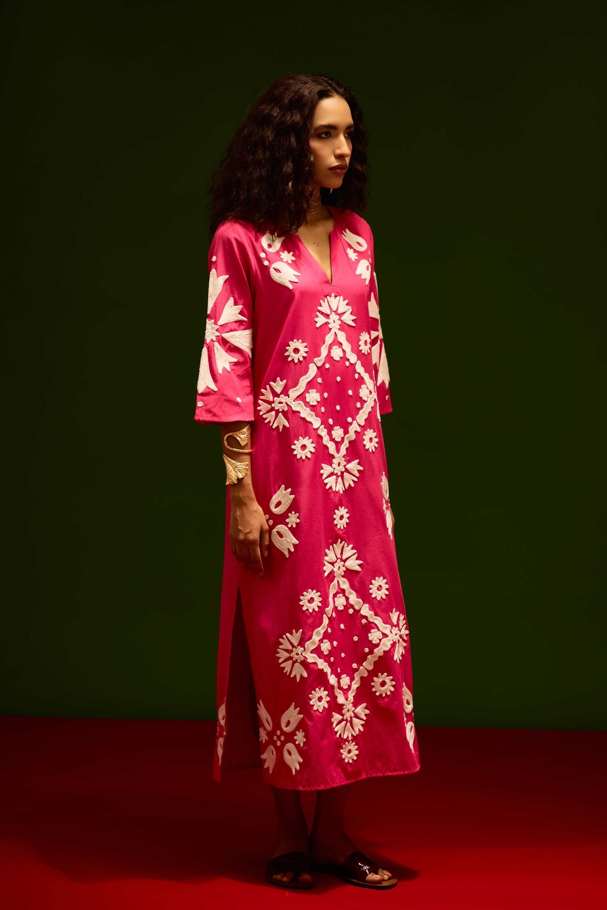 Fuchsia Cotton Maxi