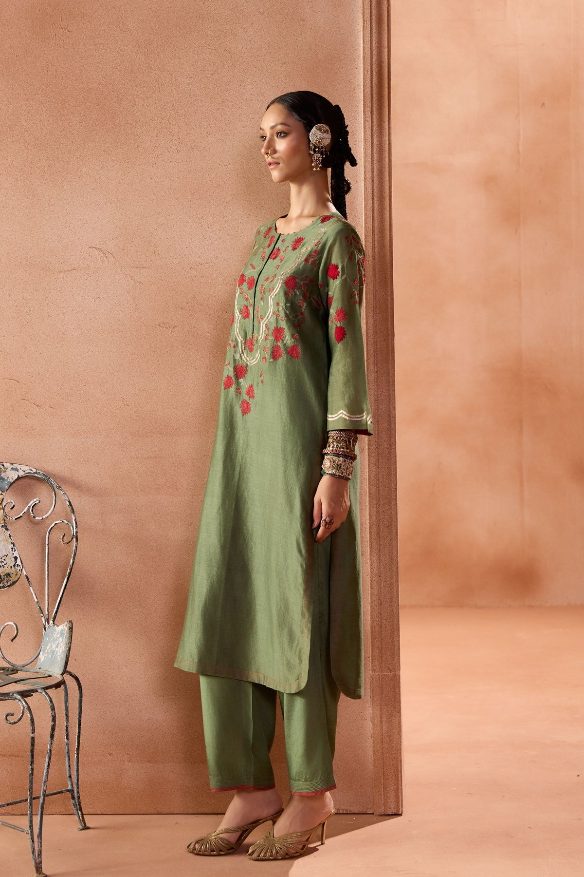 Green Kurta Set