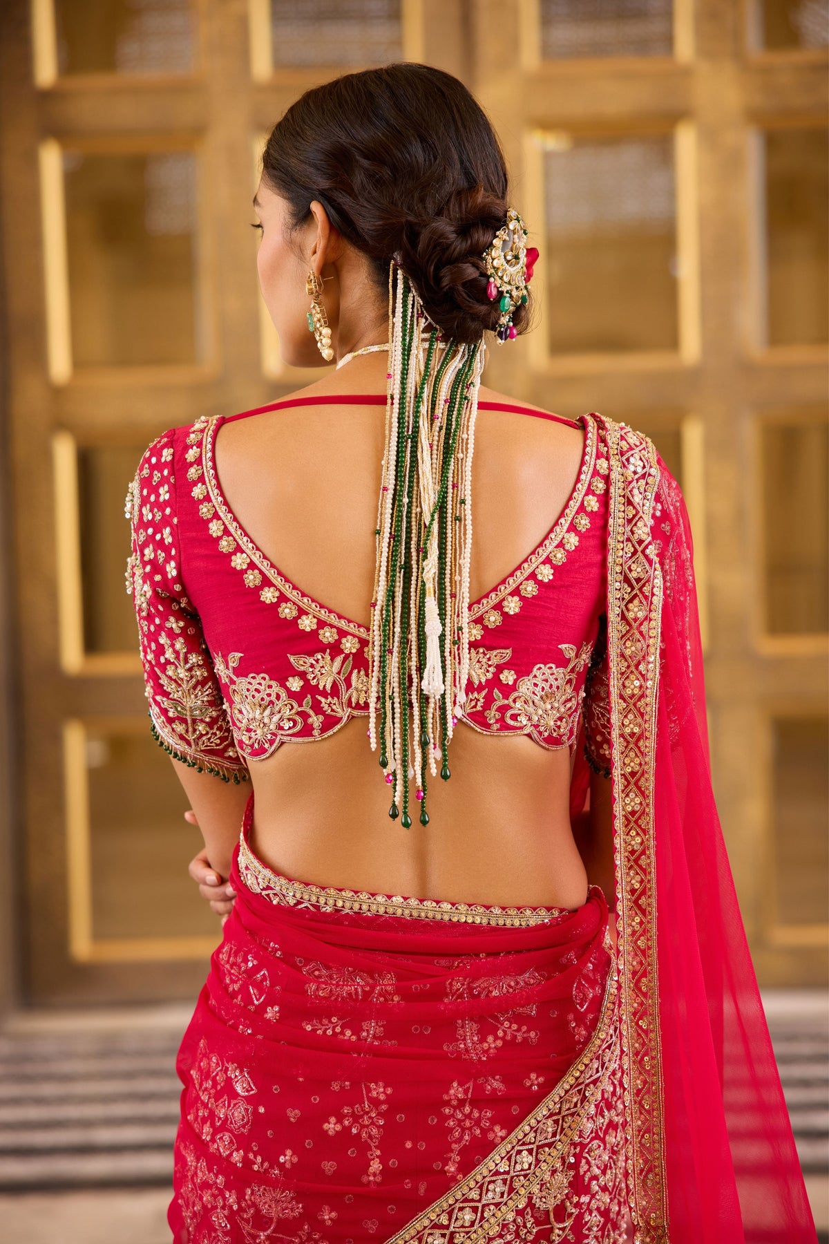 Bloom Draped Saree Set