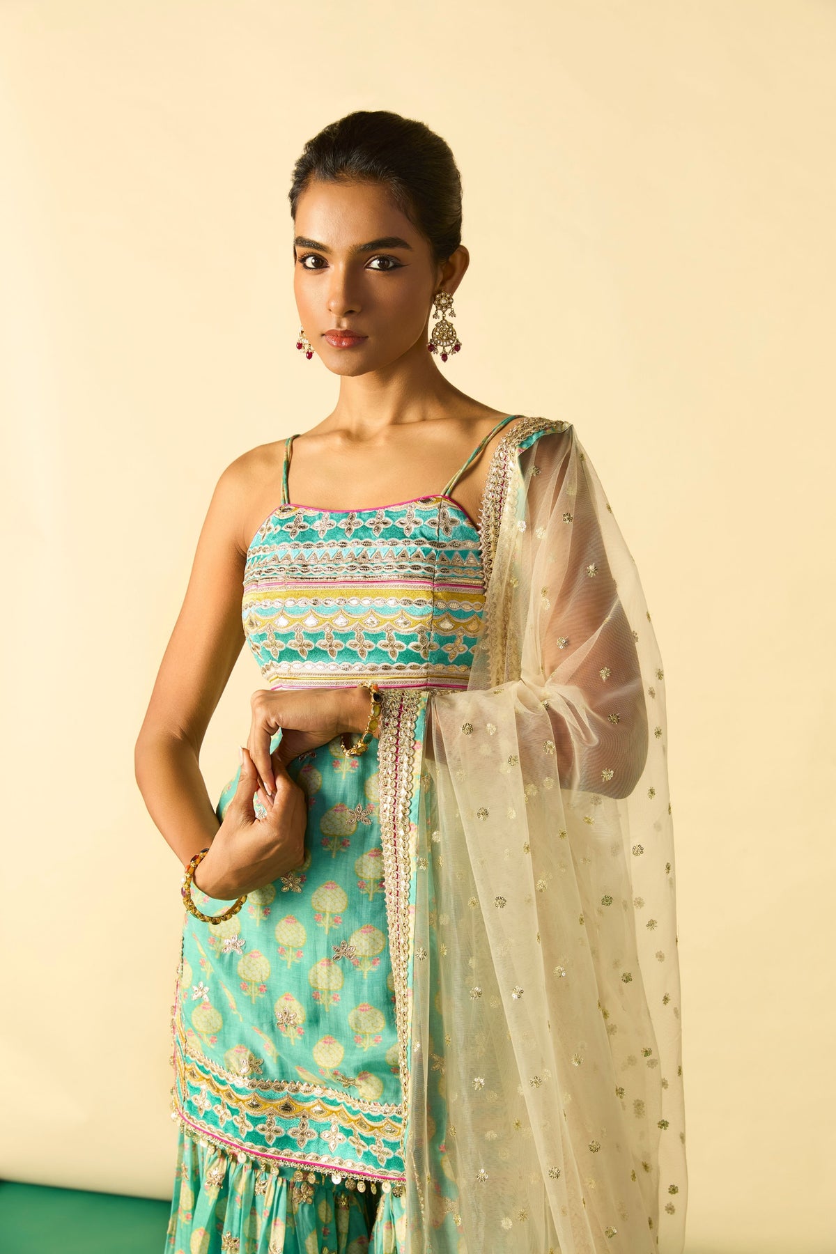 Aqua Dhriaa Strappy Sharara Set