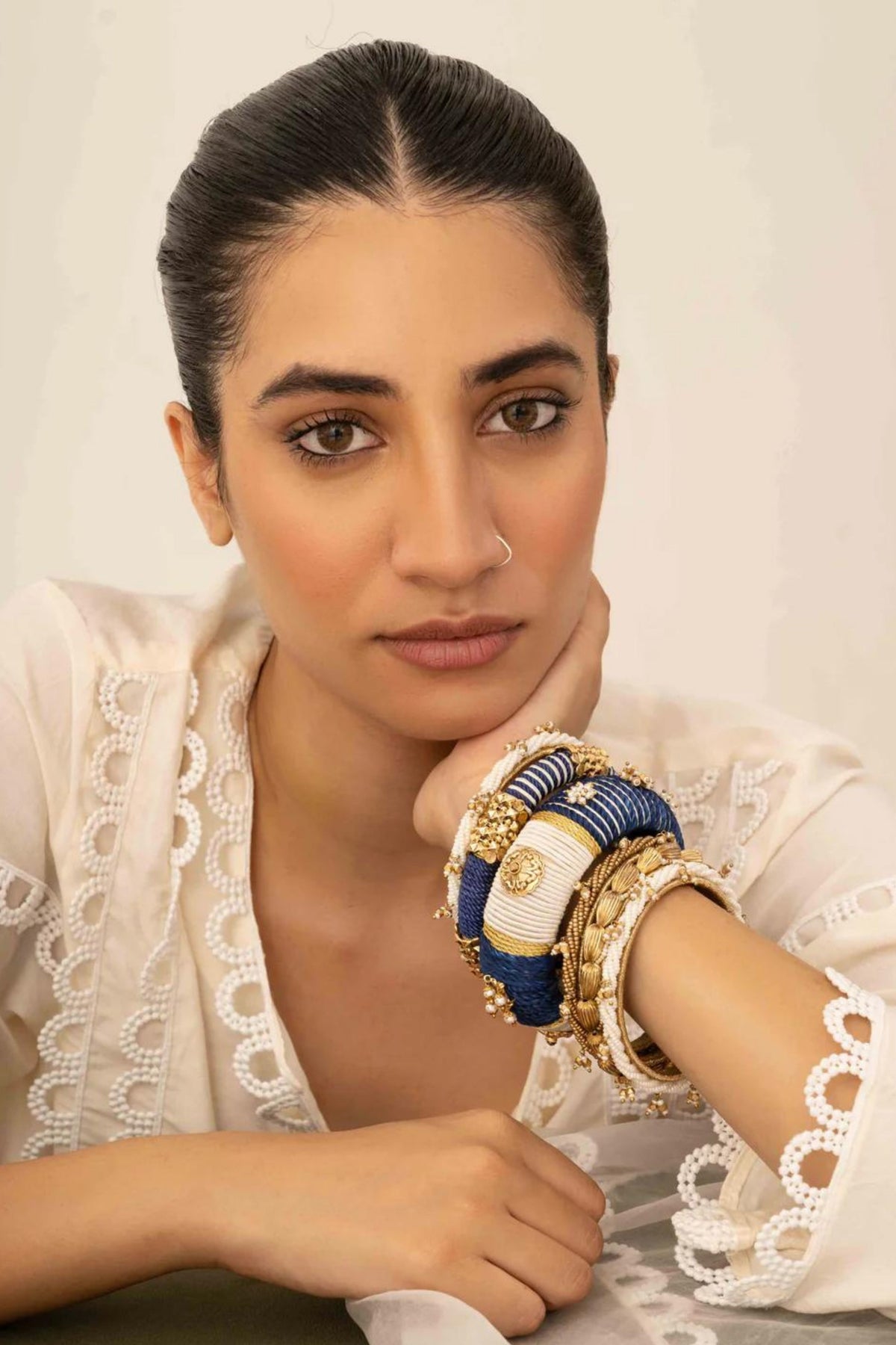 Saaj Bangle Set in Blue