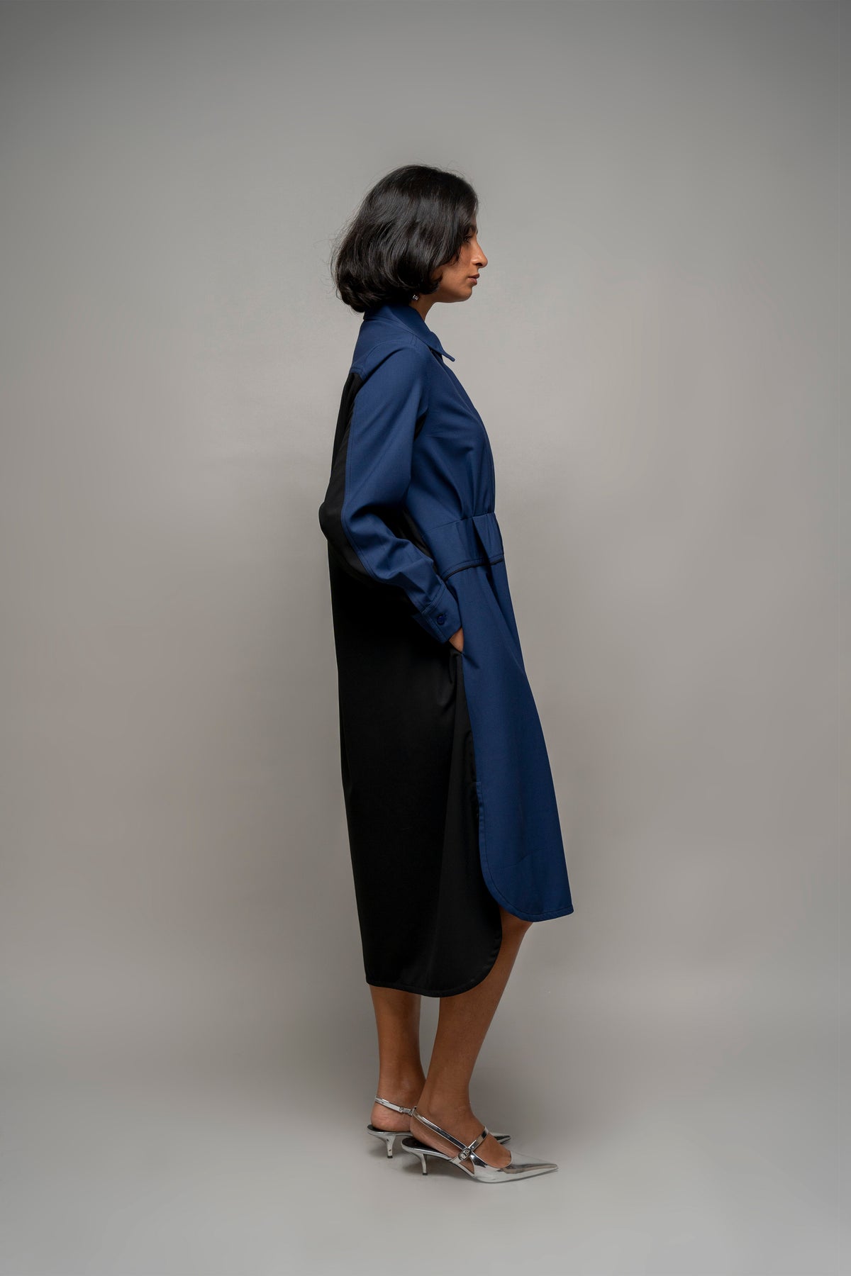 Pco Navy Shirt Dress