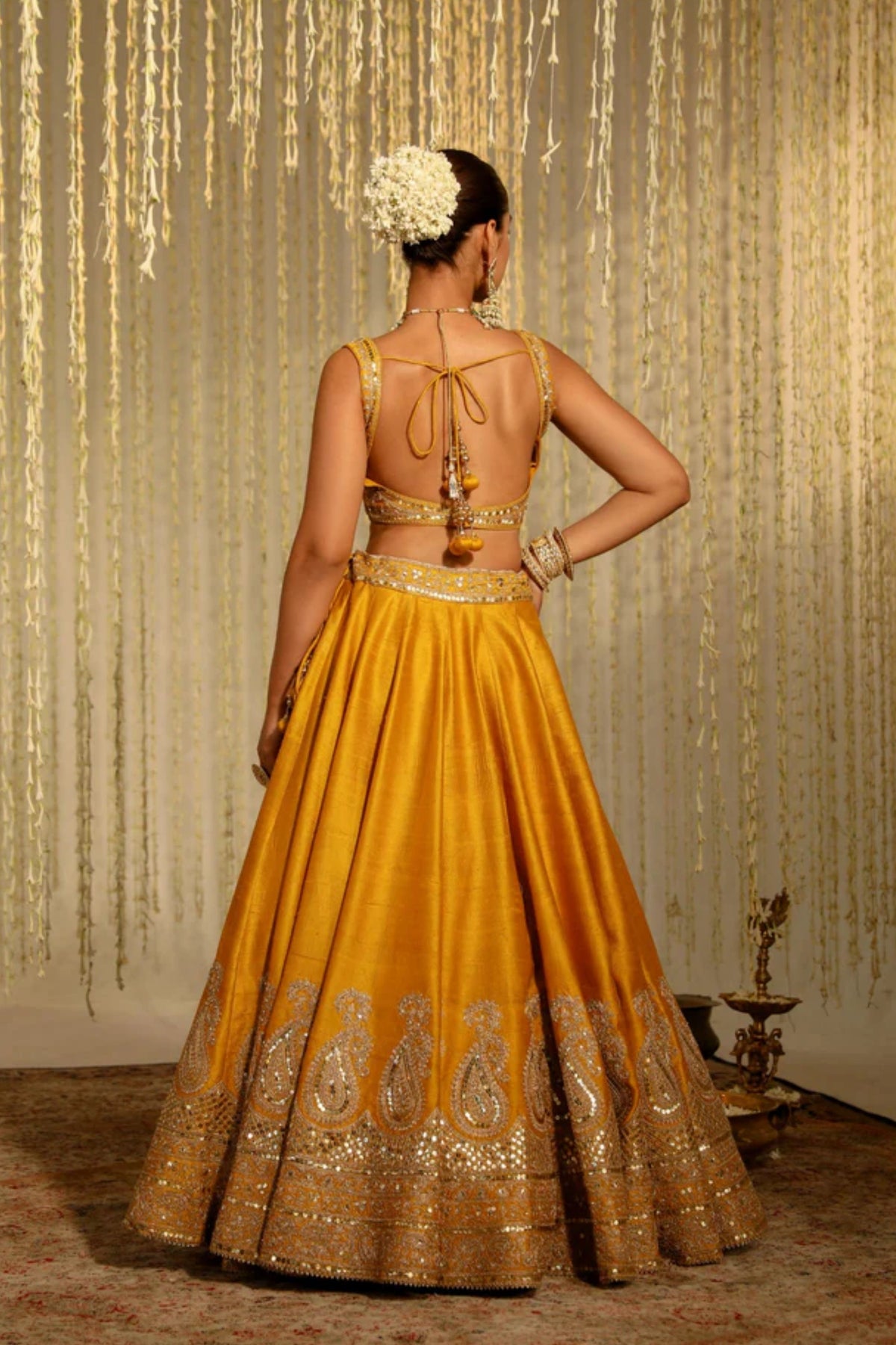 Amna Mustard Lehenga Set