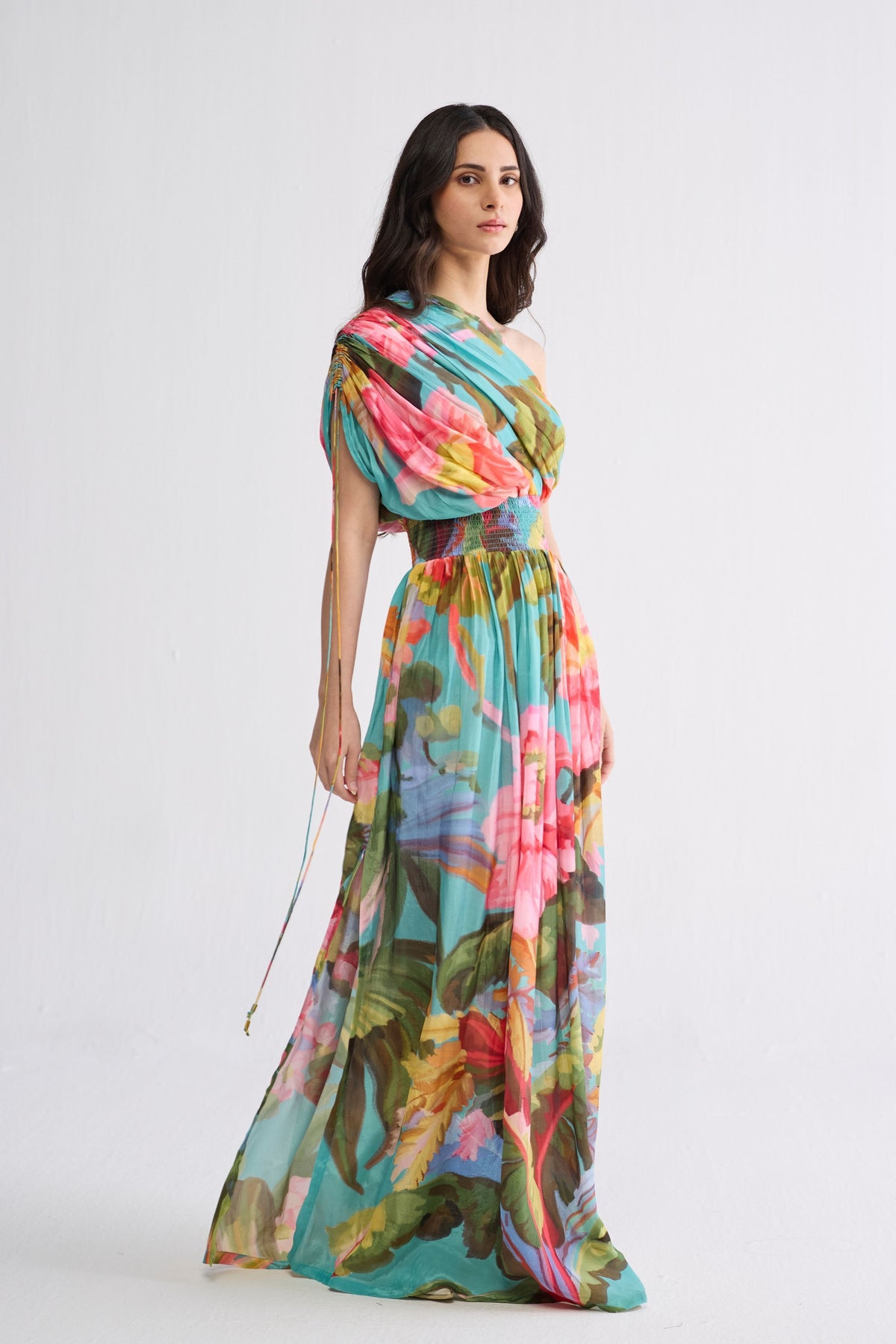 Campari One Shoulder Dress
