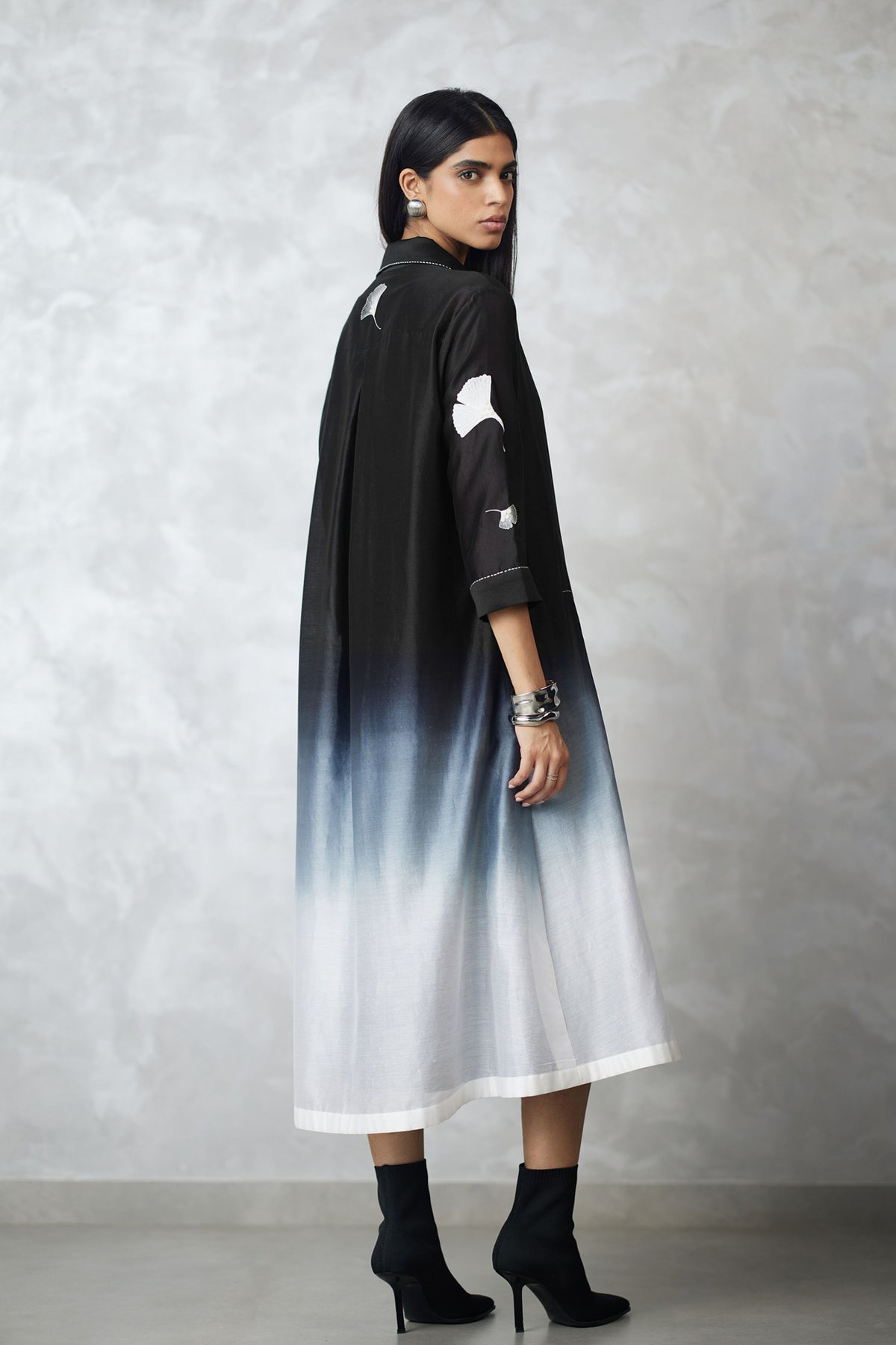 Black and White Ombre Dress