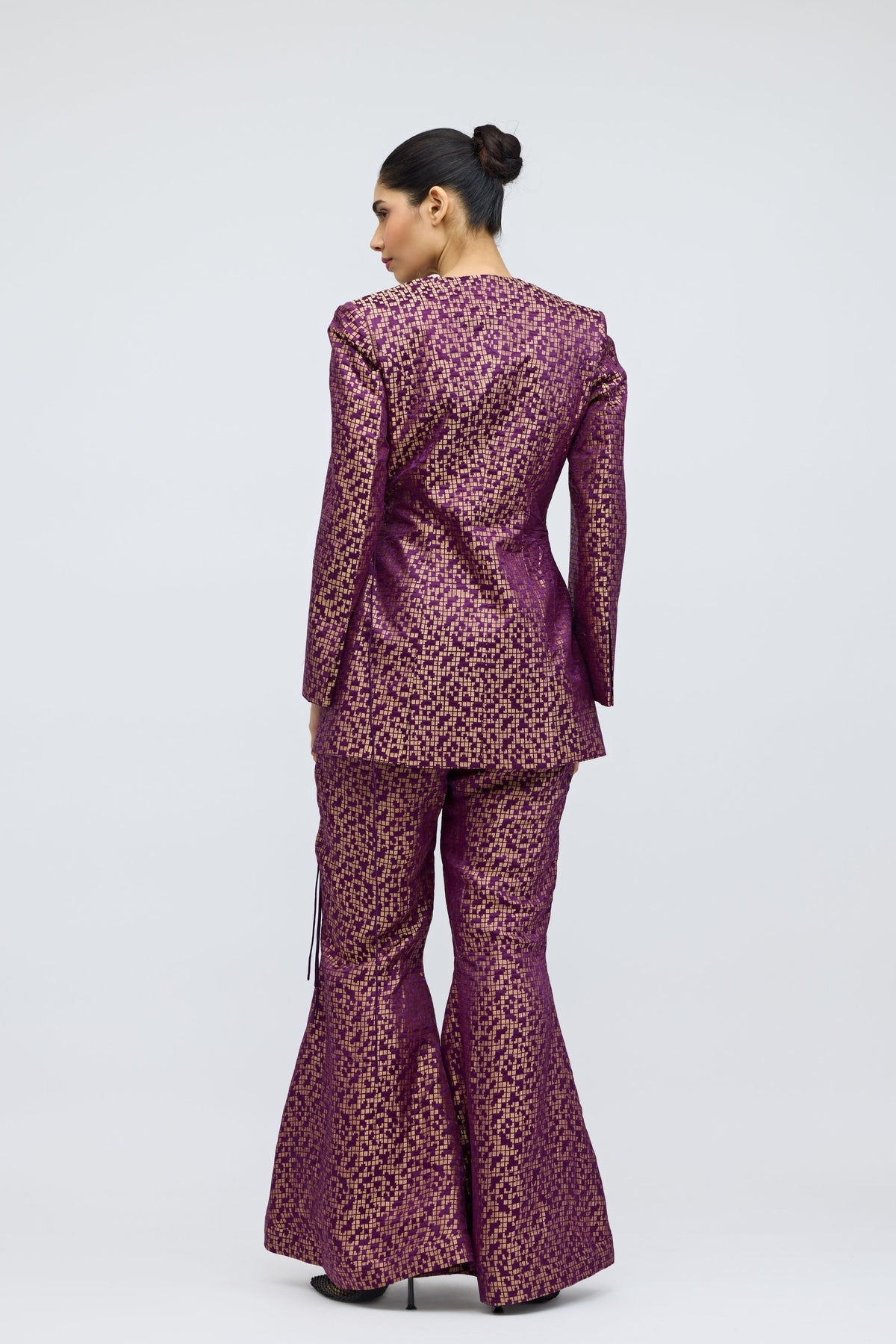 Pointillé Brocade Purple Co-ord Set